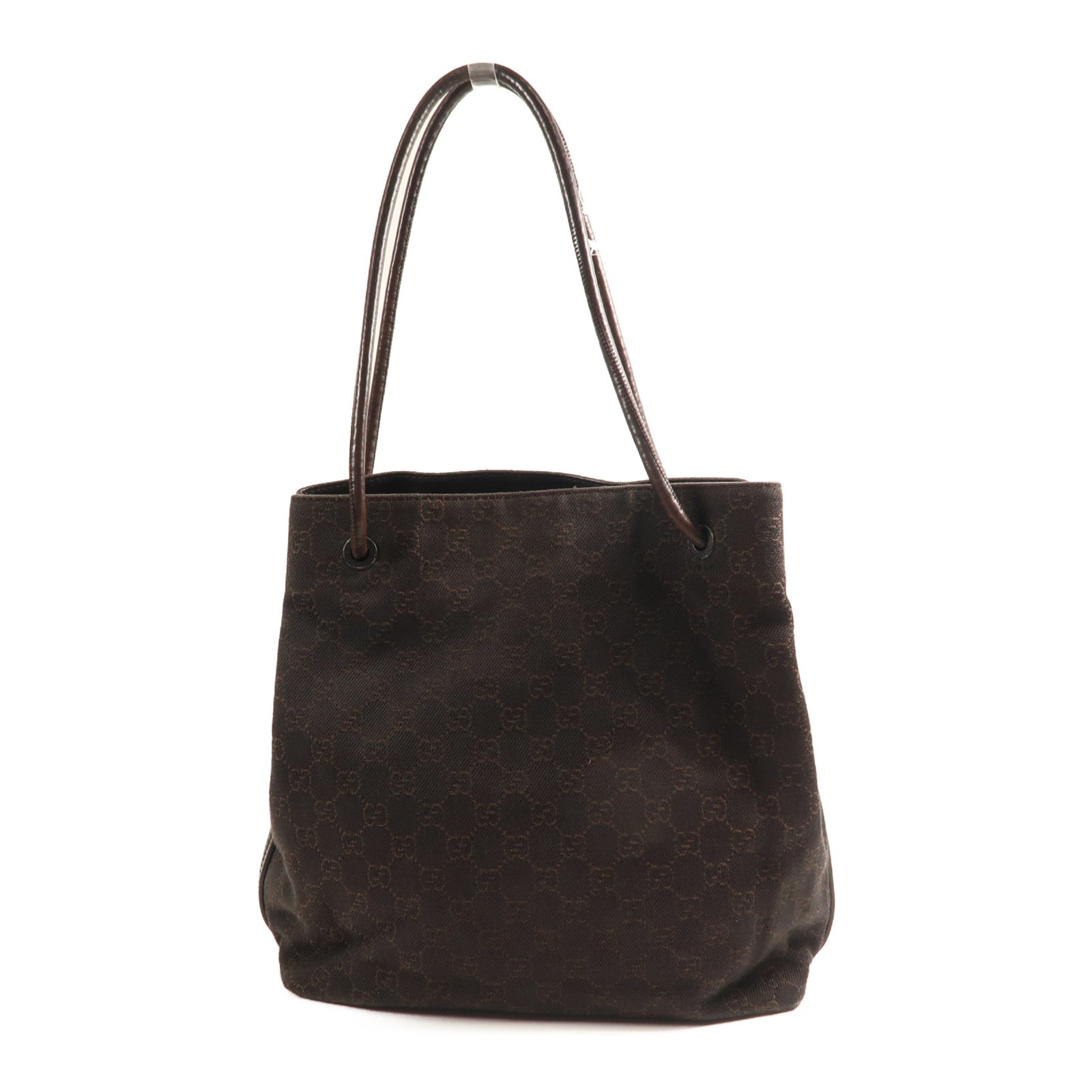 GUCCI GG Tote Bag Shoulder Bag 101841 Canvas Brown