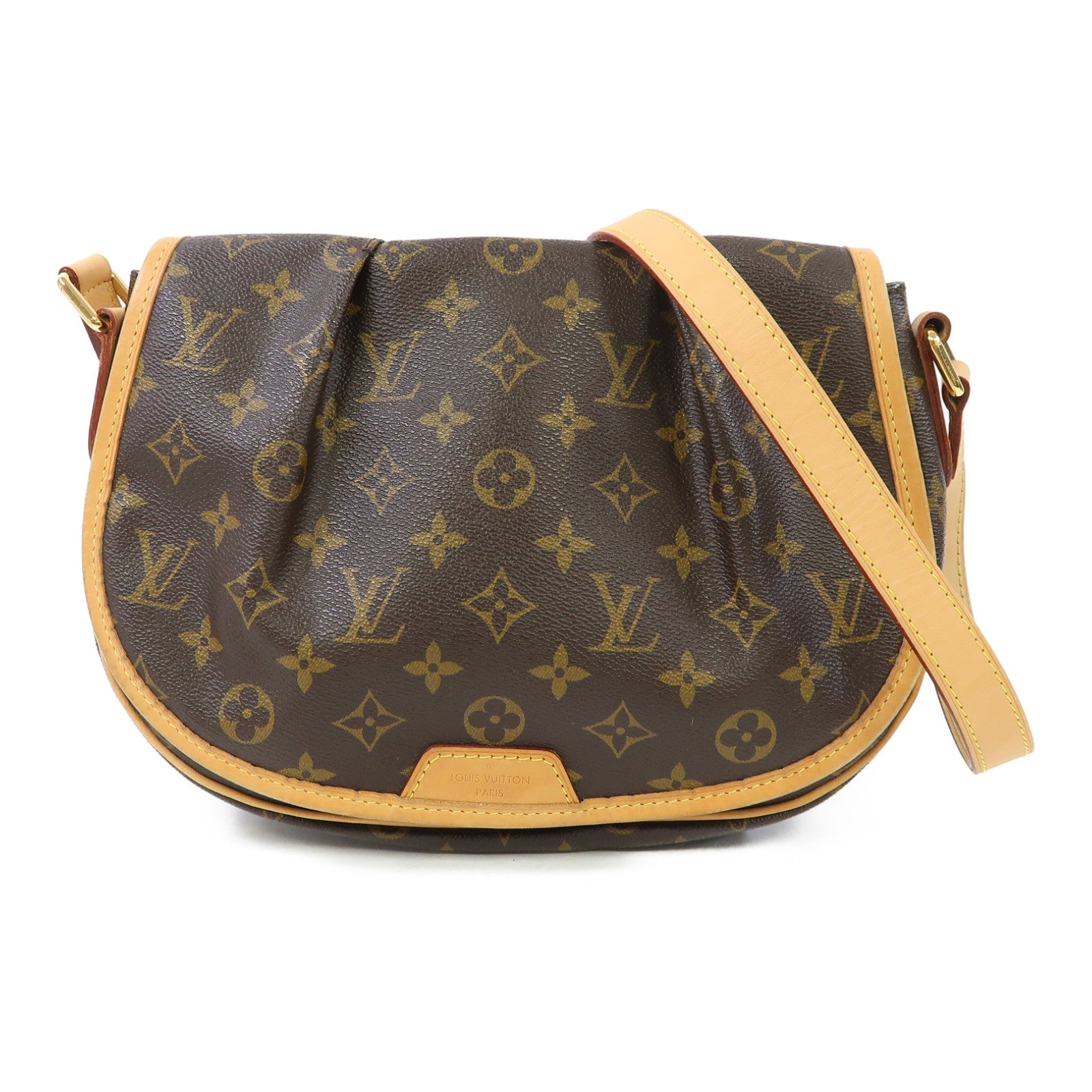 LOUIS VUITTON Monogram Menilmontant PM金扣肩背袋啡色
