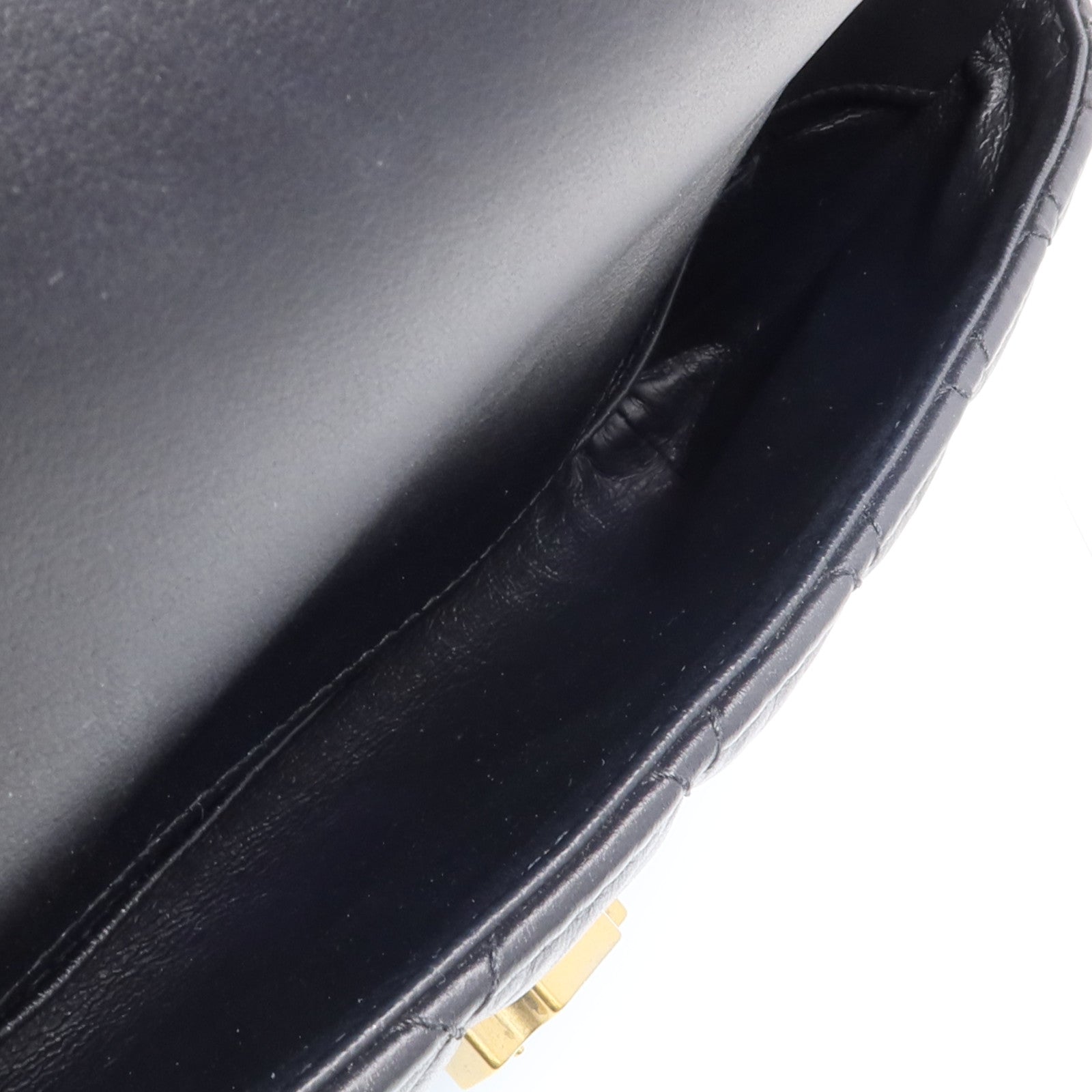 CHANEL 羊皮皮革Chain Shoulder金扣鏈帶肩背袋