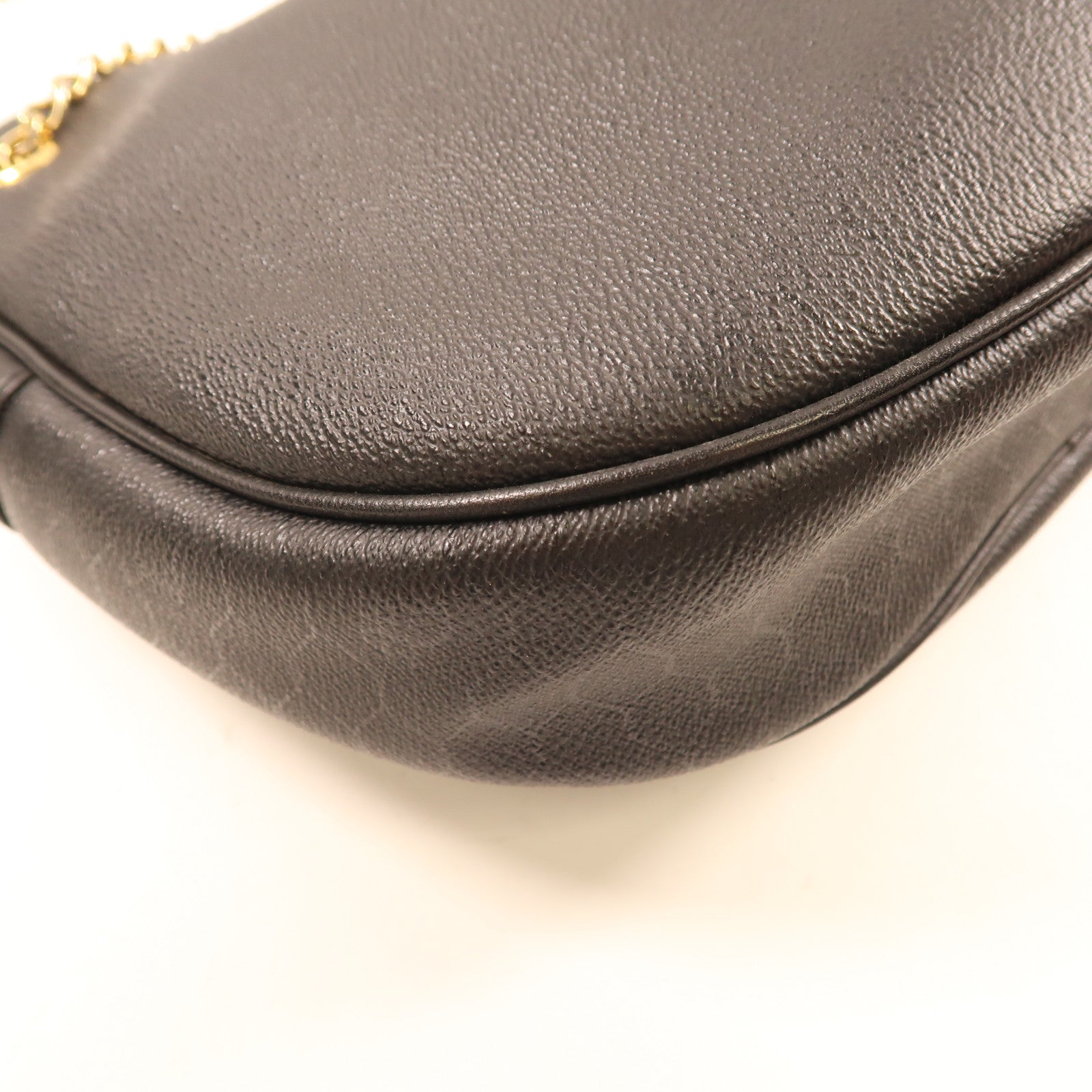 Dior GHW Vintage Shoulder Bag Calfskin Leather Black