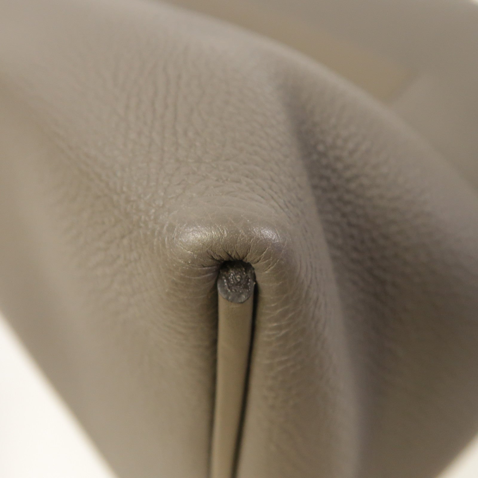 HERMES Togo/Swift皮革24/24 35cm銀扣手挽袋錫器灰色