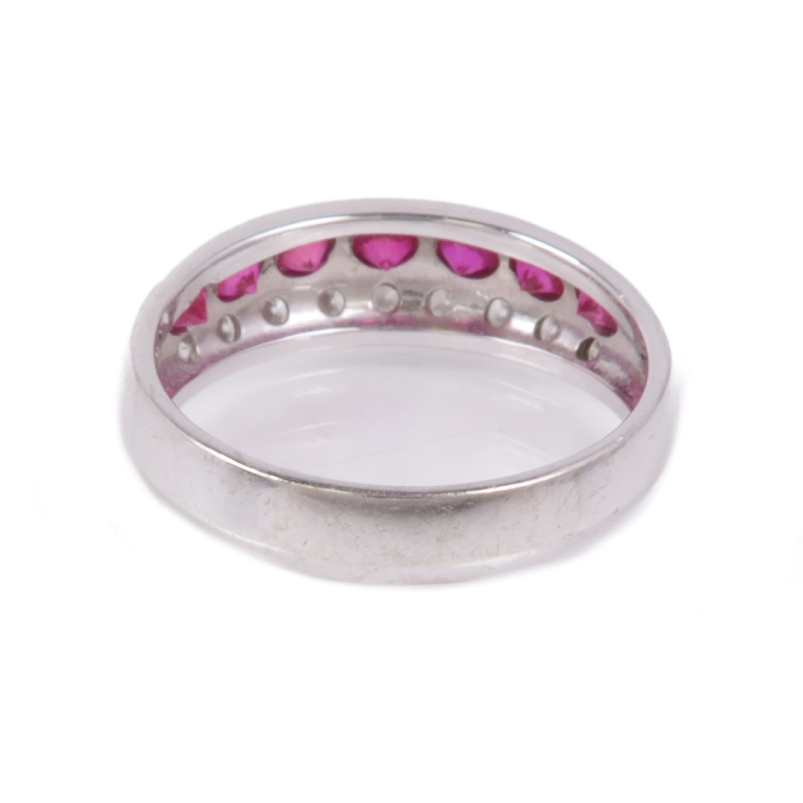 JEWELRY 18K白金Ruby/Diamond Ring紅寶石/鑽石戒指US#6