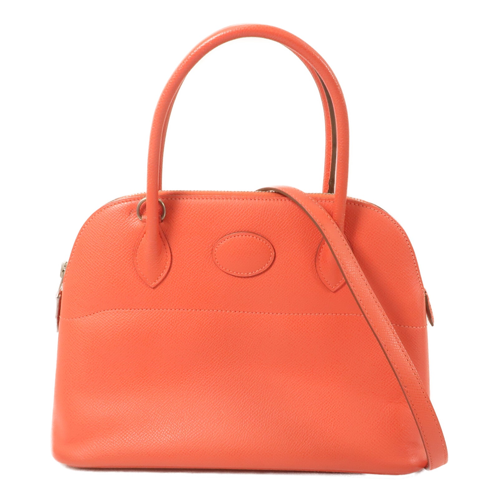 HERMES Epsom皮革Bolide 27手挽肩背兩用袋Rose Jaipur