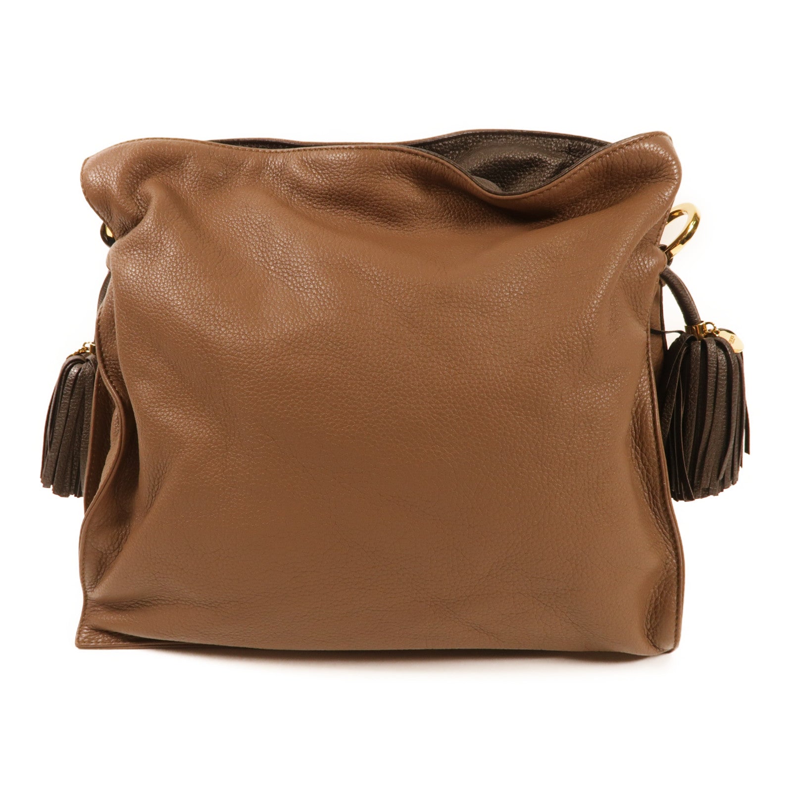 LOEWE 牛皮皮革Flamenco金扣肩背袋