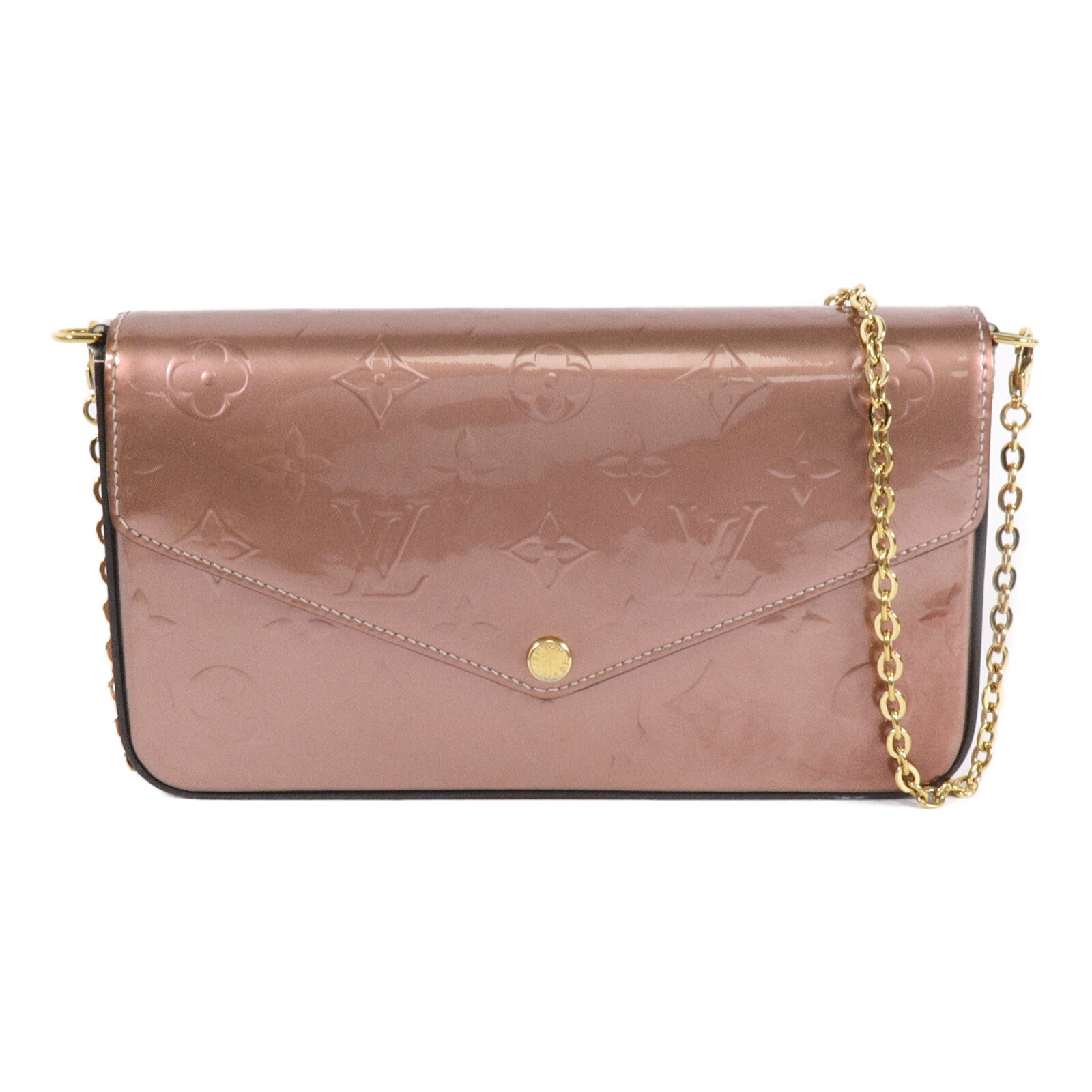 LOUIS VUITTON Monogram Vernis Pochette Felicie鏈帶肩背袋