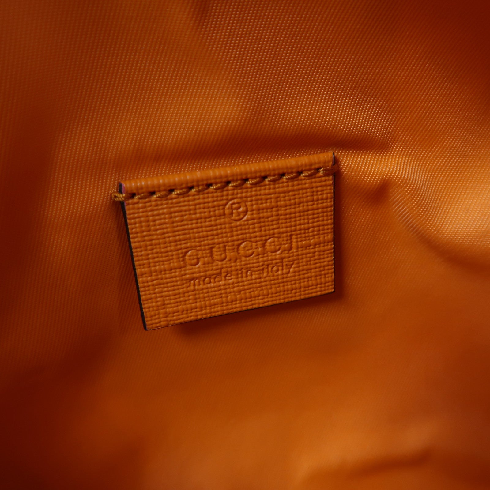 GUCCI 塗層帆布Waist Bag銀扣腰包啡色/橙色/黃色