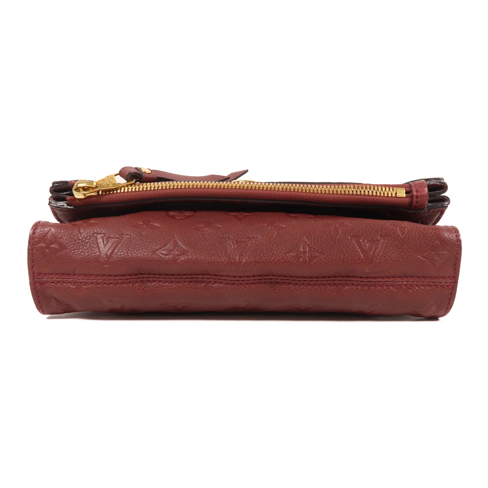 LOUIS VUITTON Monogram Empreinte Petillante Clutch金扣手拿包紅色