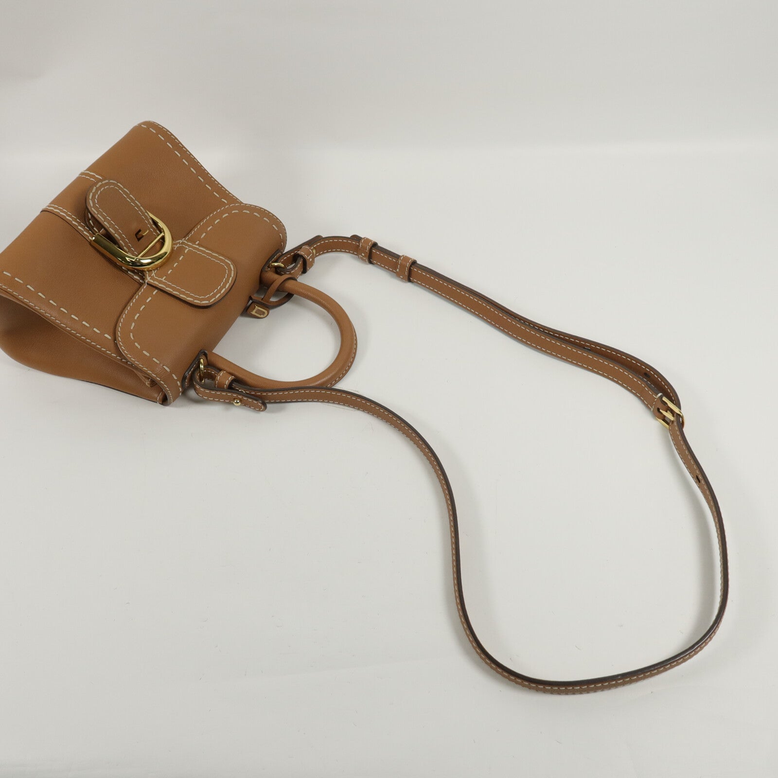 Delvaux 牛皮皮革Brillant Mini手挽肩背兩用袋