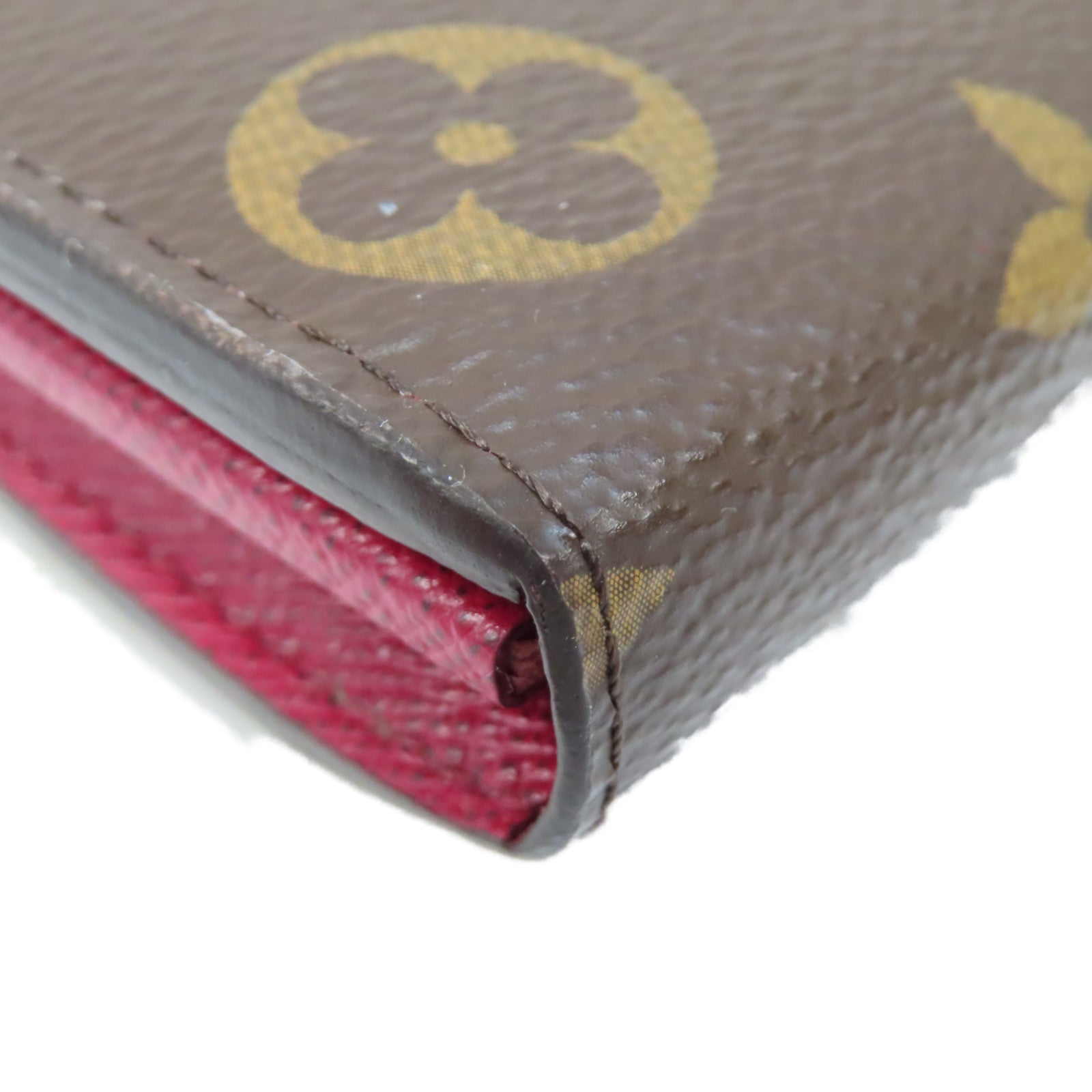 LOUIS VUITTON Monogram Long Wallet金扣啪鈕長錢包啡色