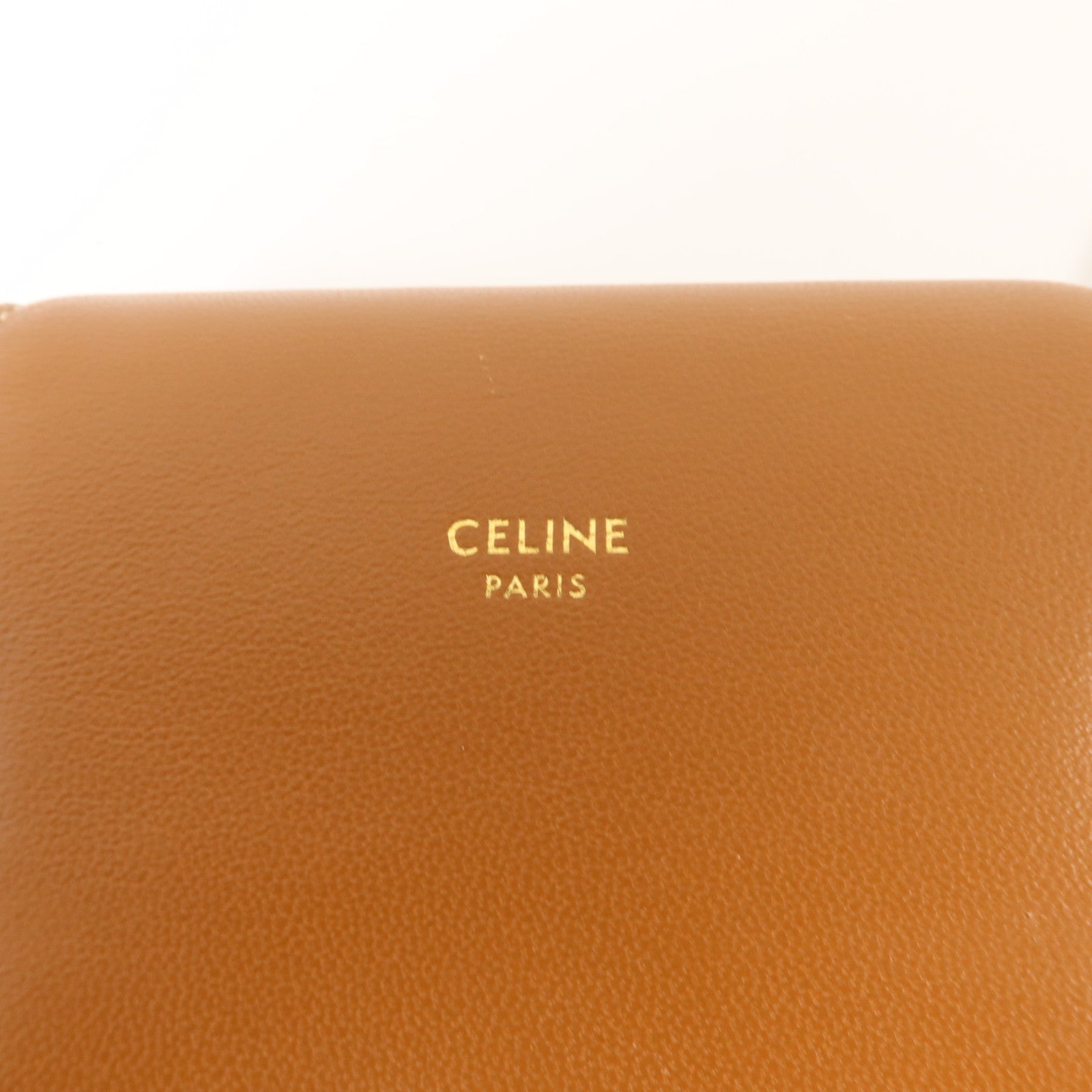 CELINE 塗層帆布/羊皮皮革Triomphe Phone Case電話肩背袋