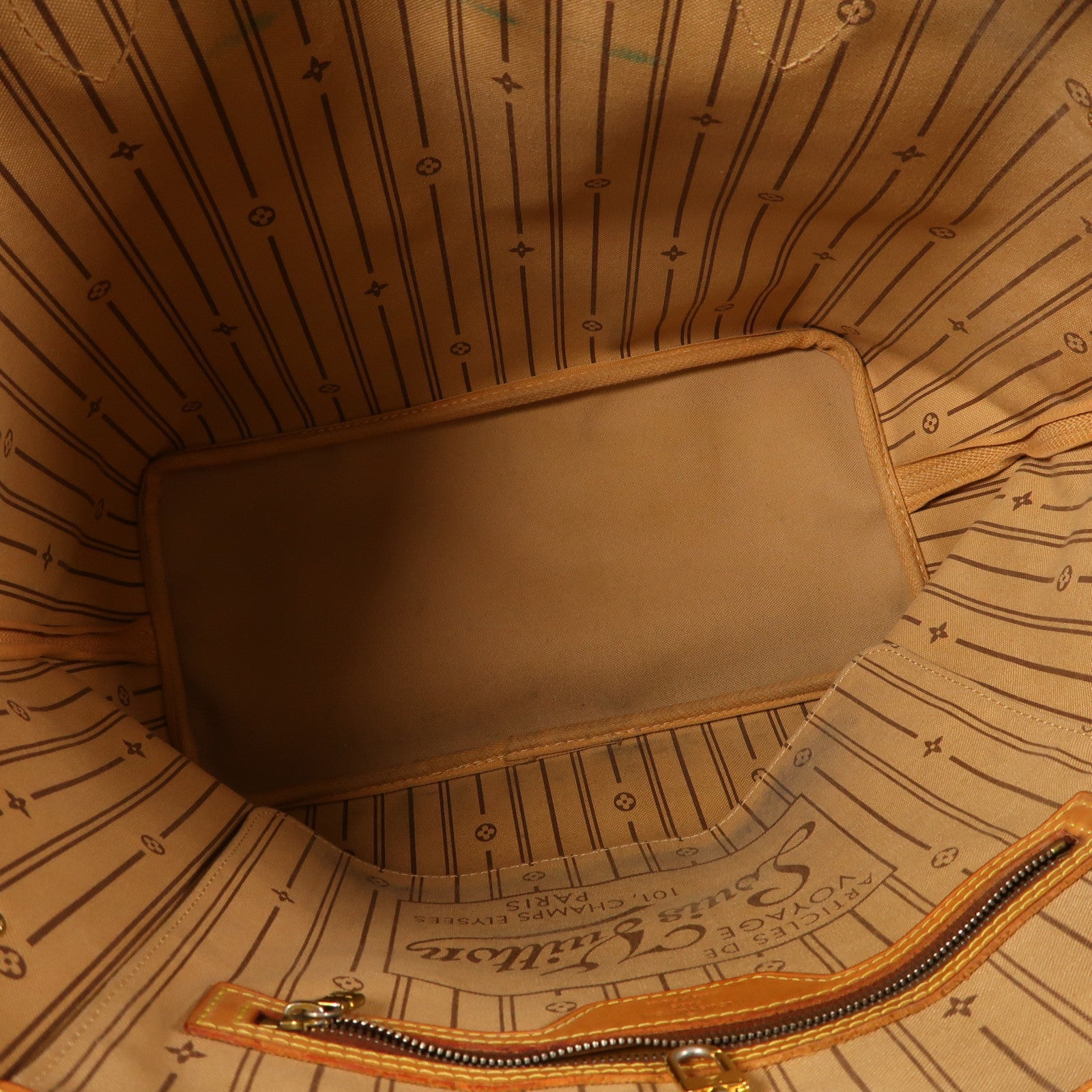 LOUIS VUITTON Monogram Neverfull MM金扣肩背袋啡色