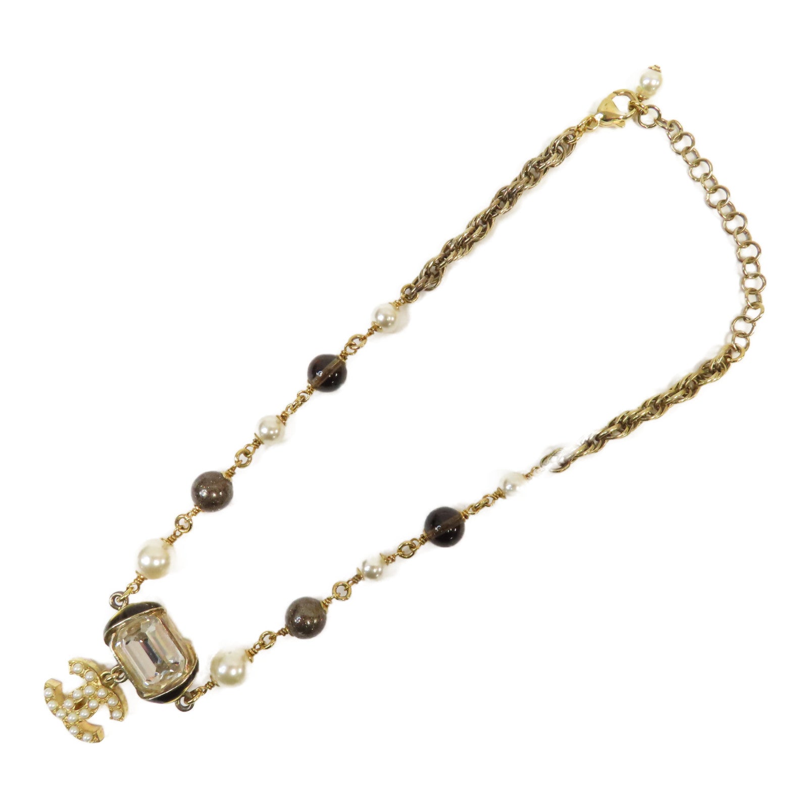 CHANEL 【激減優惠】金屬/PVC Necklace項鍊金色