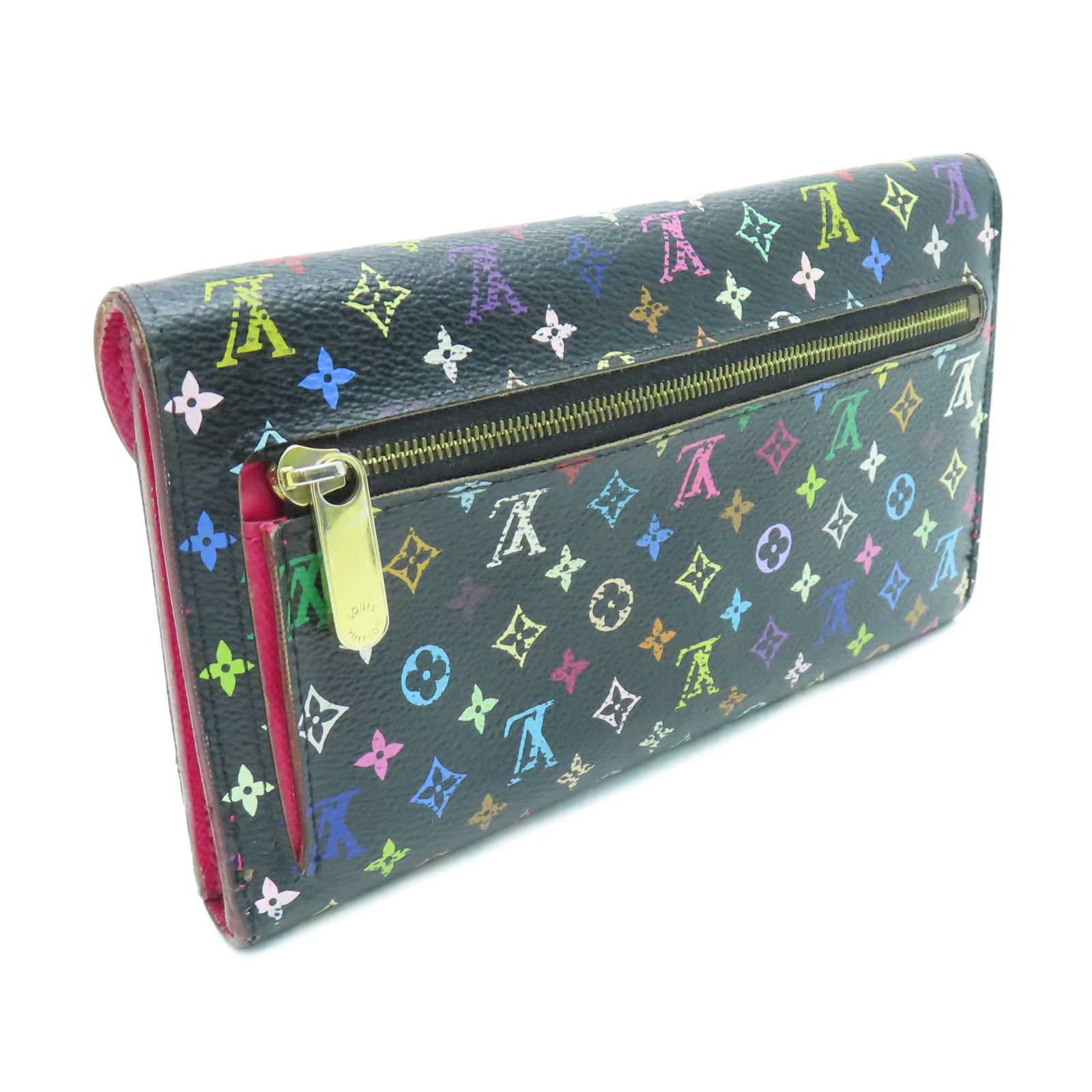 LOUIS VUITTON Multicolore Wallet金扣长钱包黑色