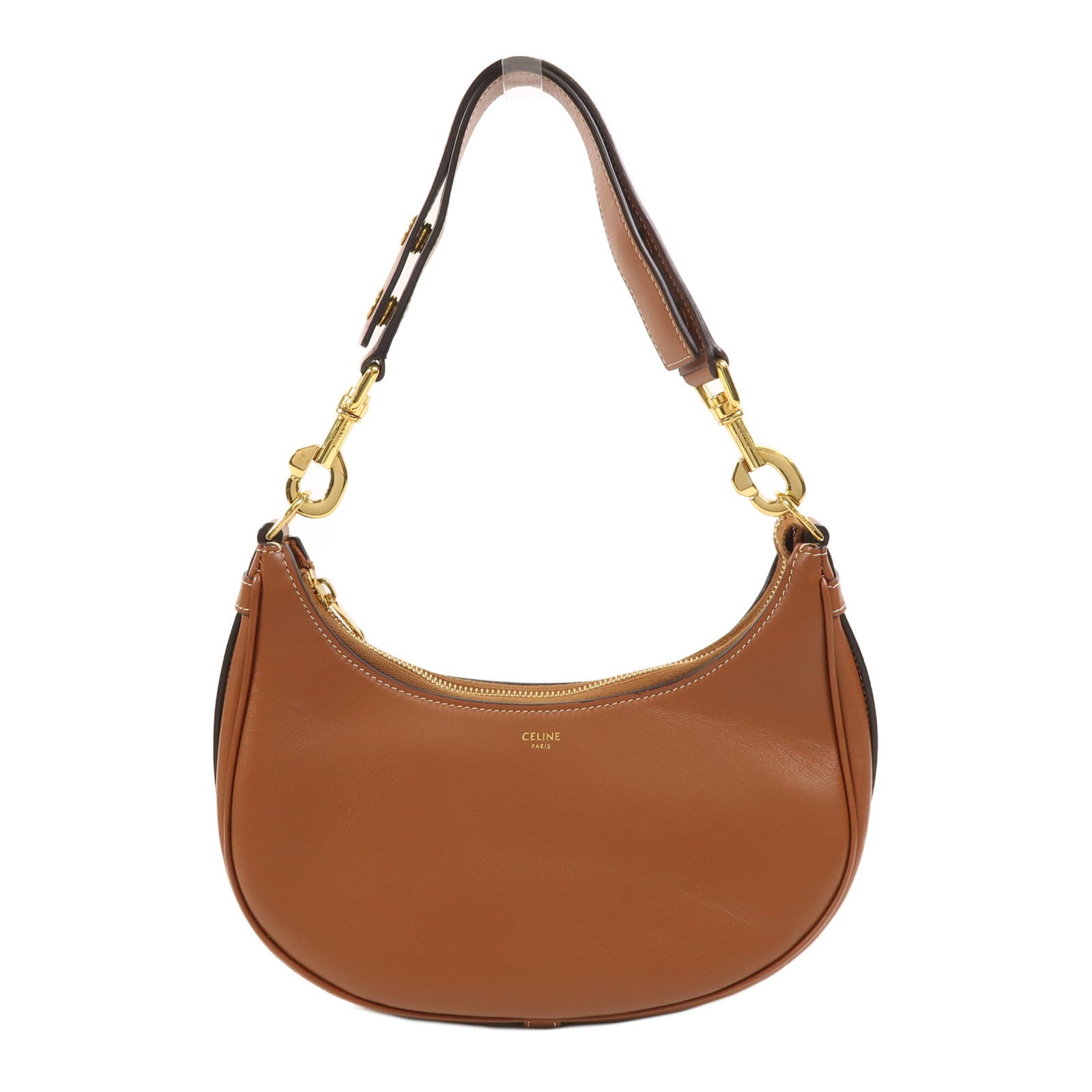 CELINE 牛皮皮革Ava金扣肩背袋