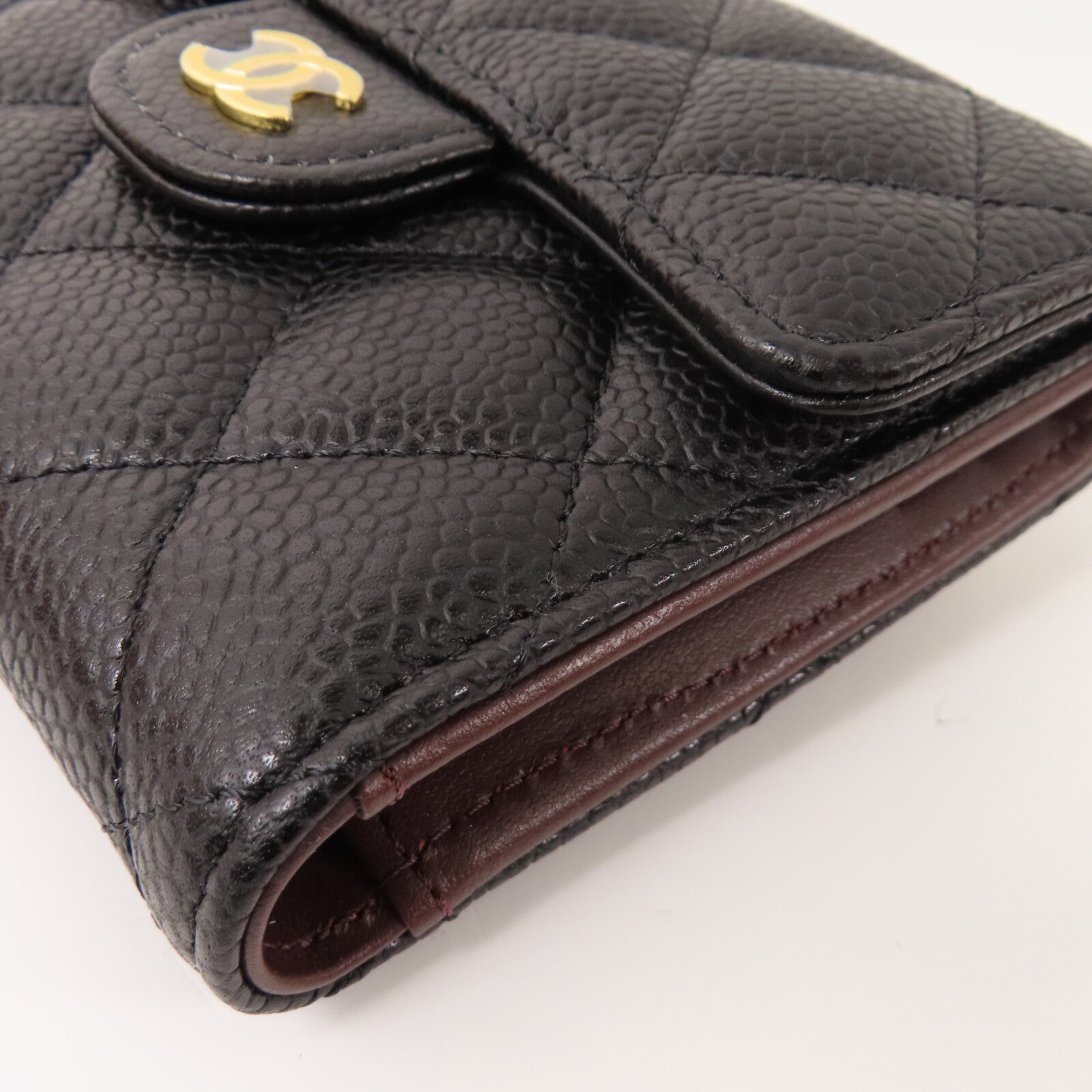 CHANEL 牛皮皮革Classic Wallet金扣短錢包
