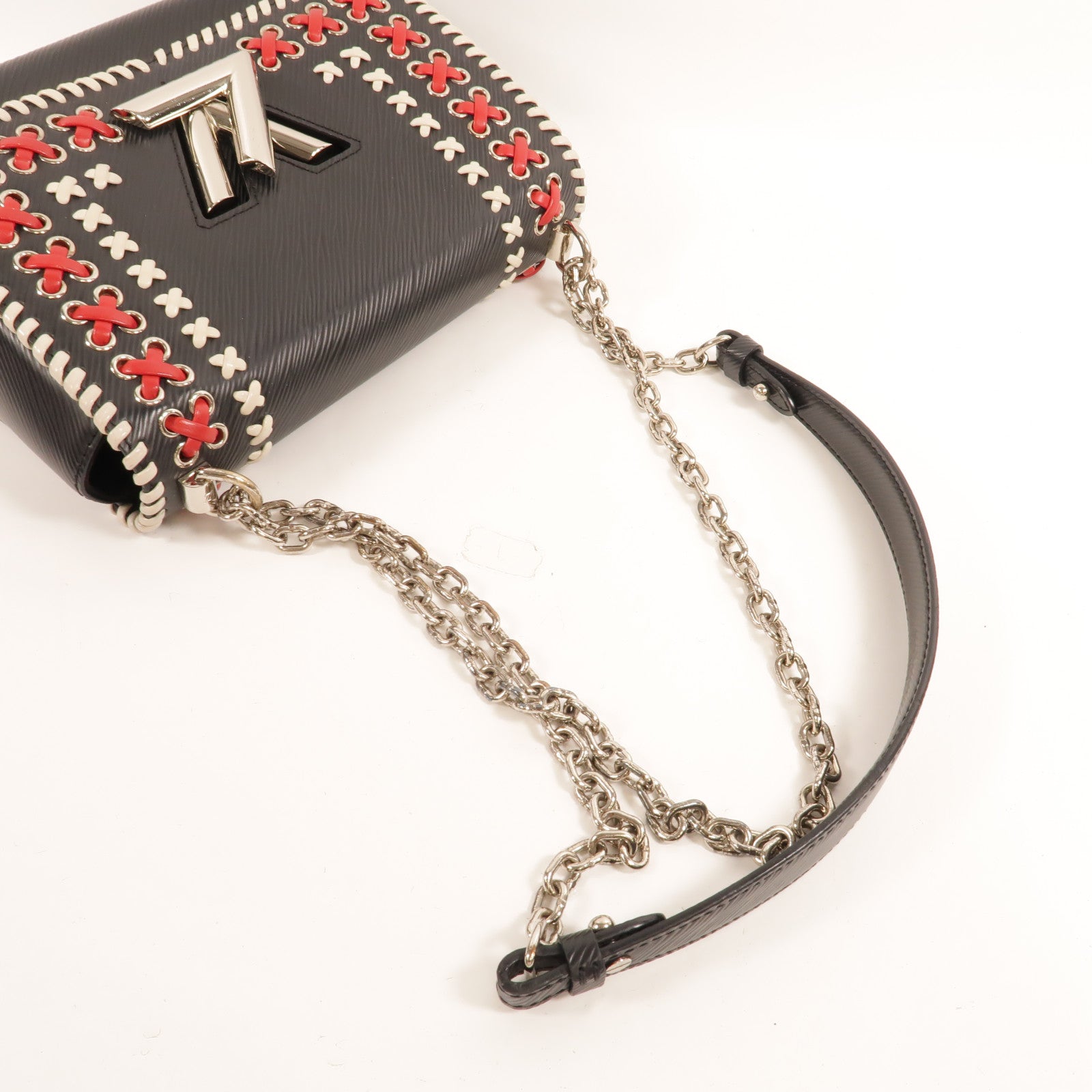 LOUIS VUITTON Epi Twist MM銀扣鏈帶肩背袋
