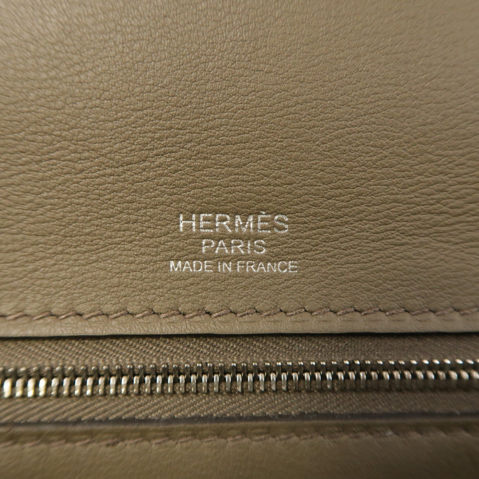HERMES Togo/Swift皮革24/24 35cm銀扣手挽袋錫器灰色