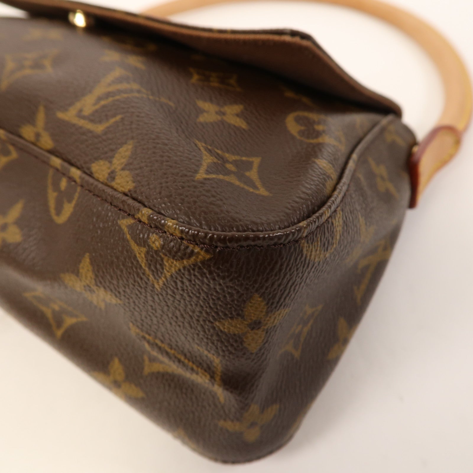 LOUIS VUITTON Monogram Mini Looping金扣肩背袋啡色