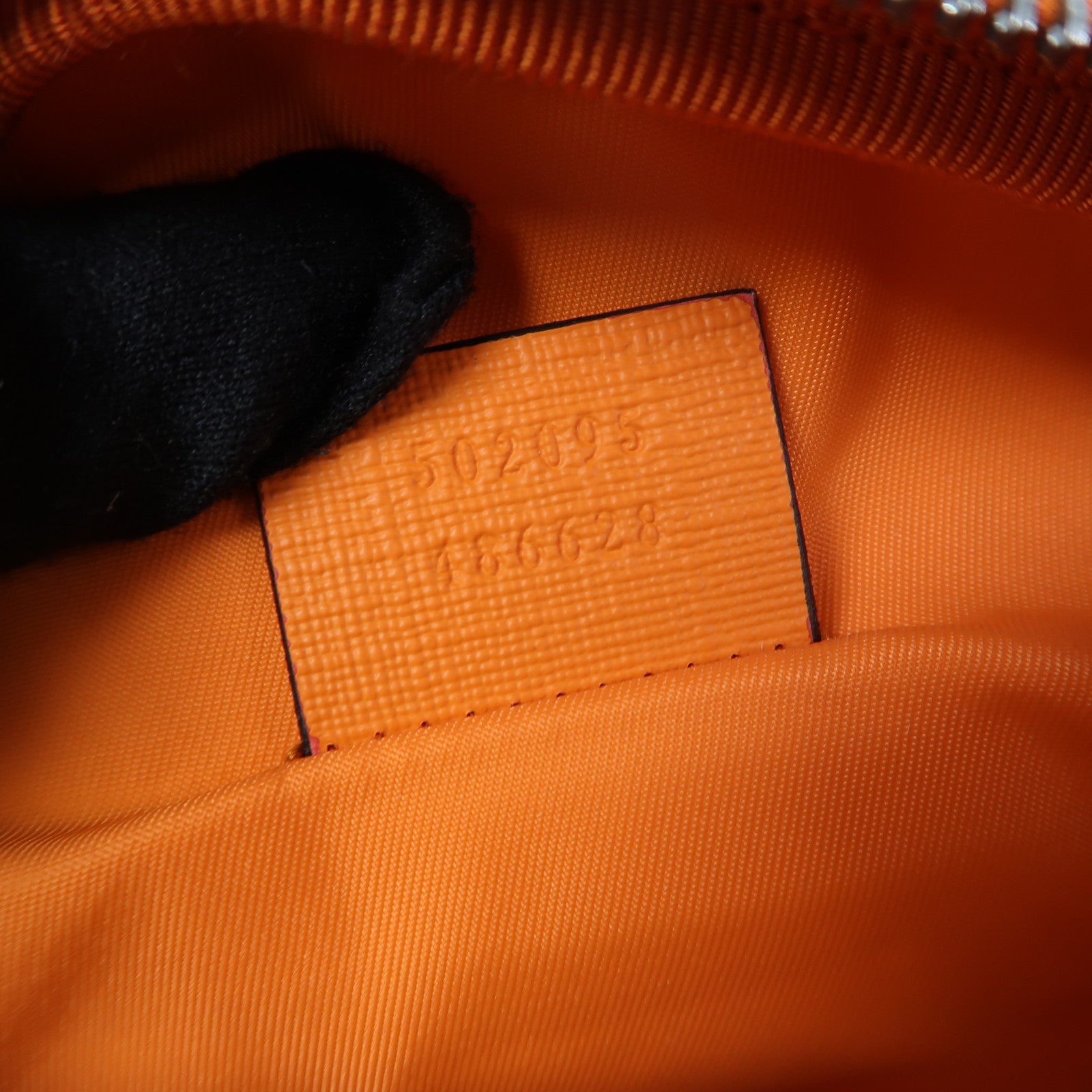 GUCCI 塗層帆布Waist Bag銀扣腰包啡色/橙色/黃色