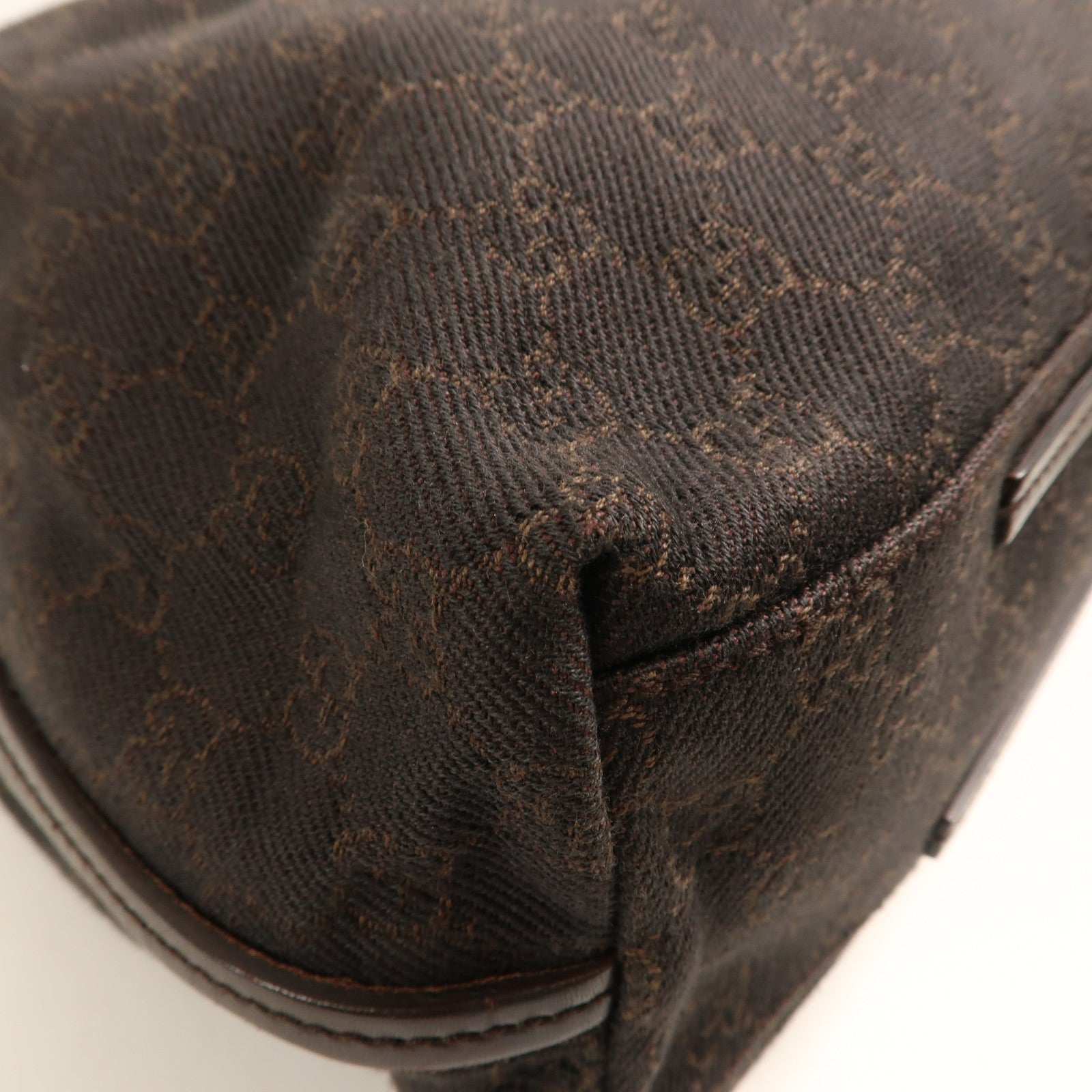 GUCCI GG Tote Bag Shoulder Bag 101841 Canvas Brown