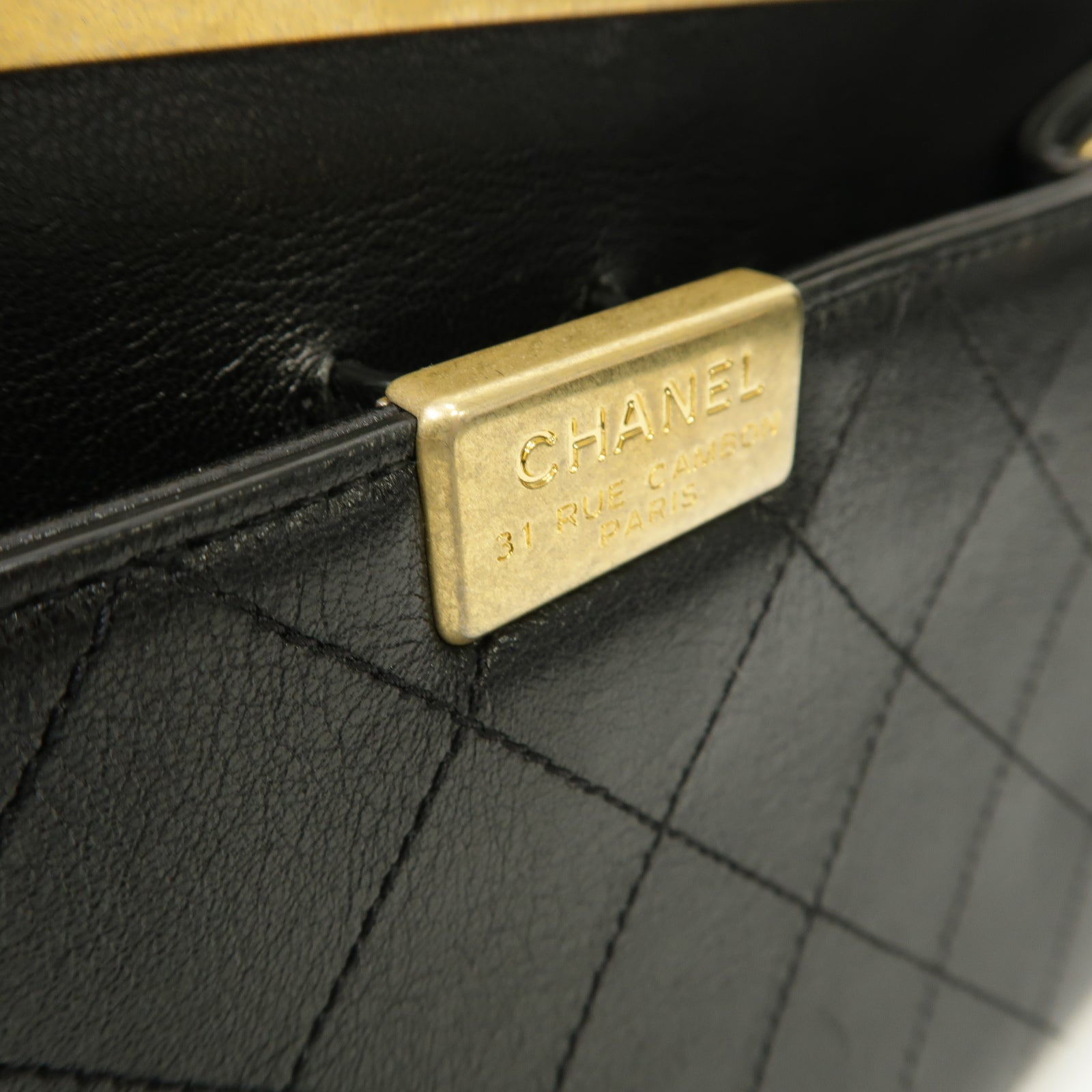 CHANEL 【激減優惠】菱格牛皮皮革Chain Shoulder Bag 金扣手挽肩背兩用袋黑色