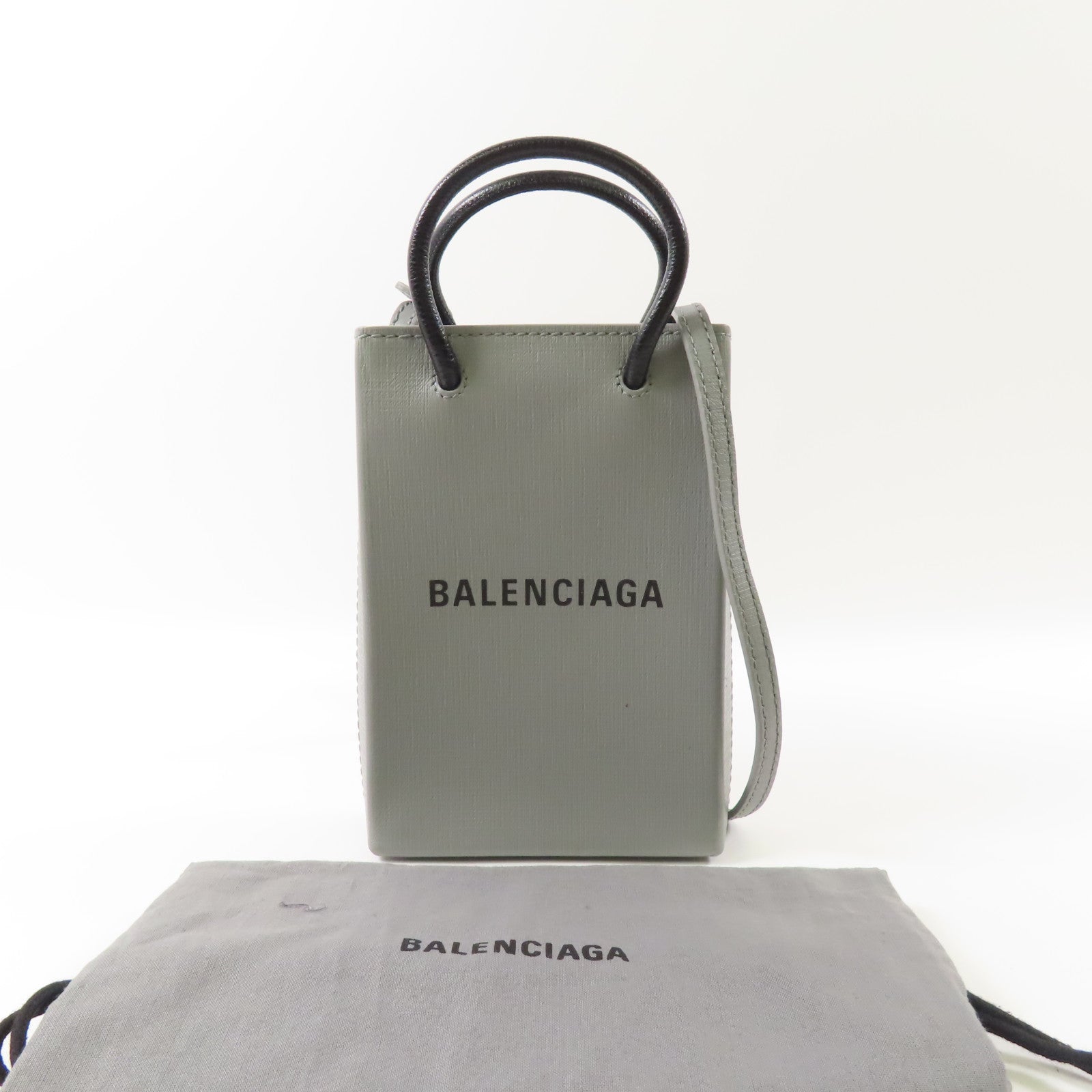 BALENCIAGA 牛皮皮革2 Way Shoulder Bag銀扣手挽肩背兩用袋