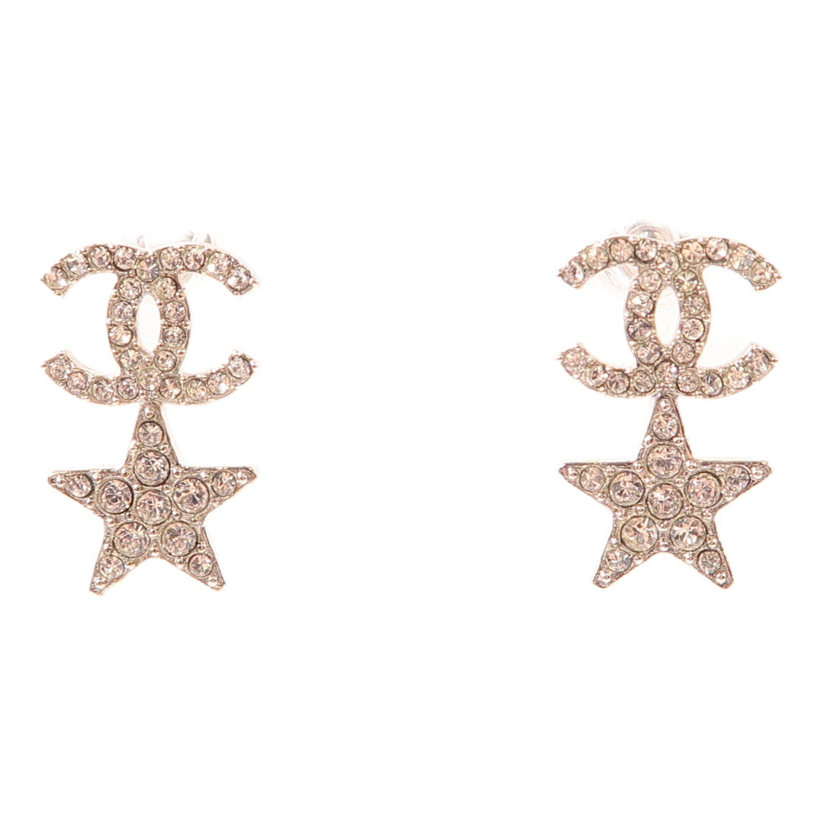 CHANEL 金屬Earrings耳環銀色