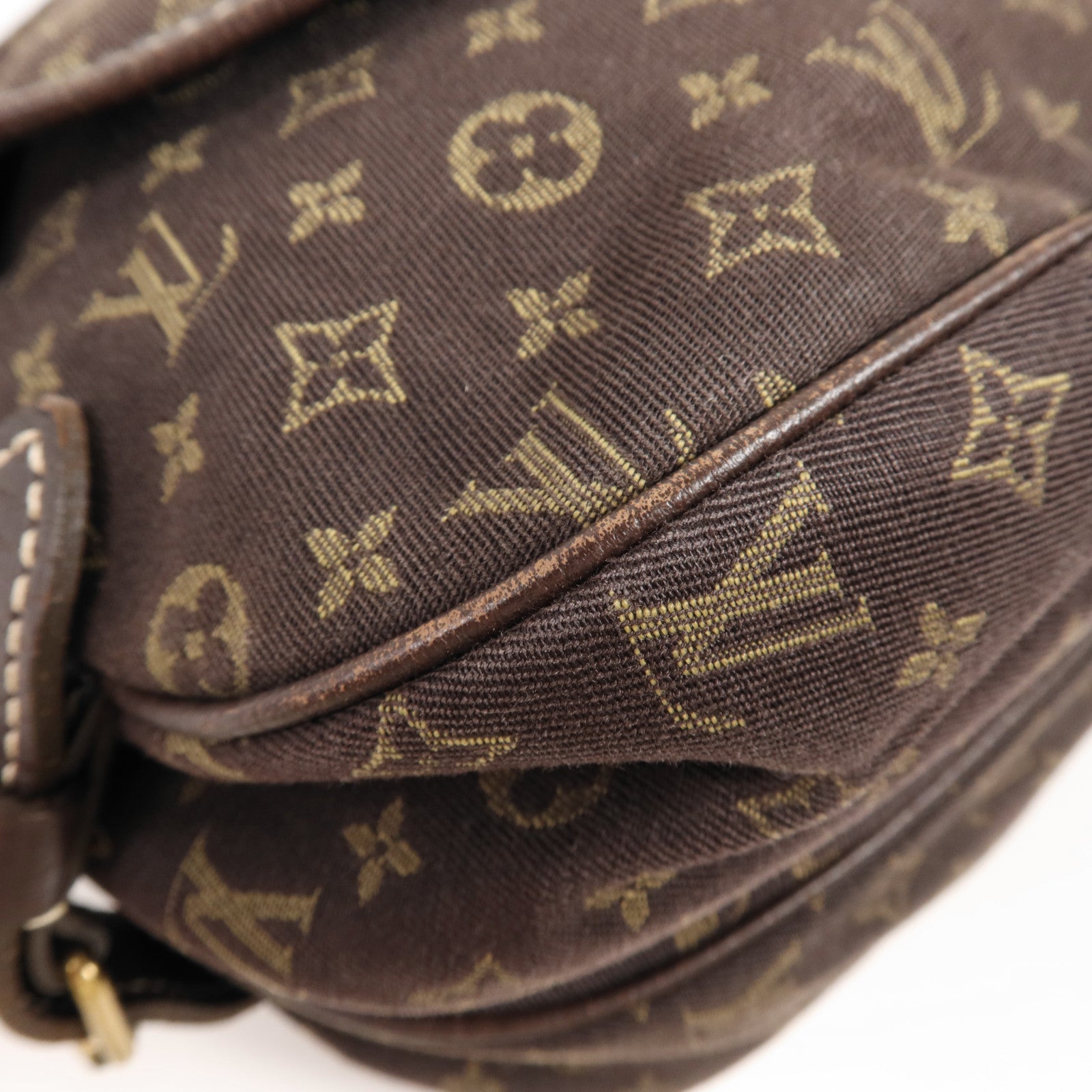 LOUIS VUITTON Monogram Mini Lin Saumur 30金扣肩背袋