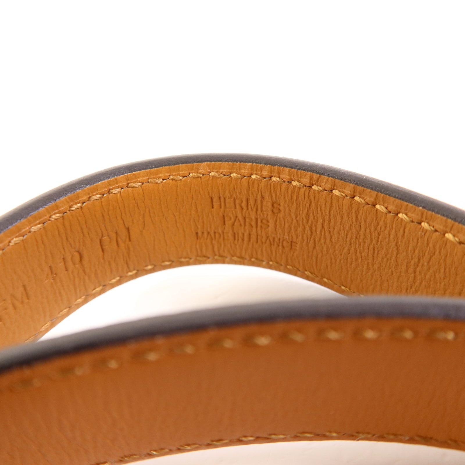 HERMES 【激減優惠】Epsom皮革Kelly Belt金扣皮帶Etoupe