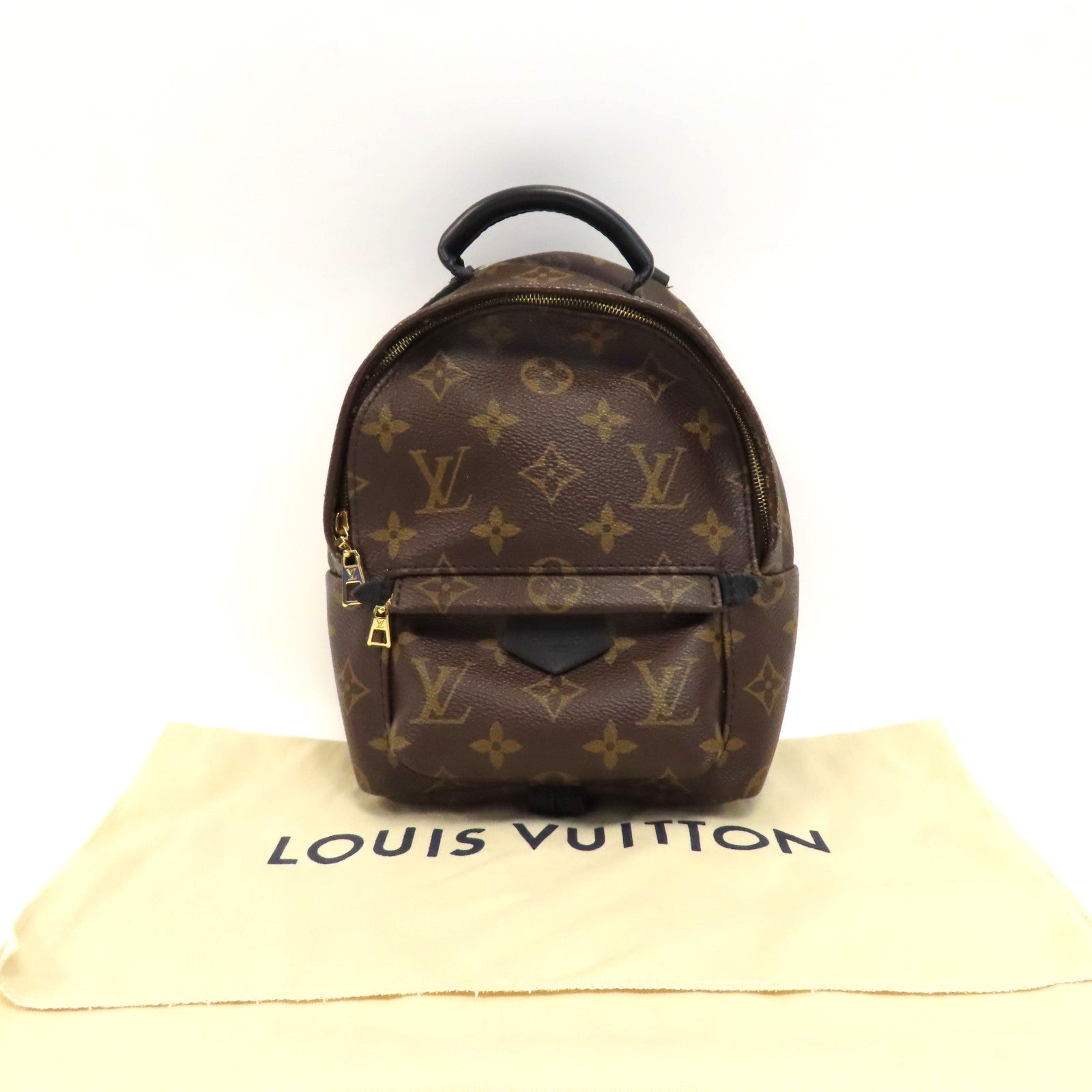 LOUIS VUITTON Monogram Palm Springs Bag金扣背包啡色