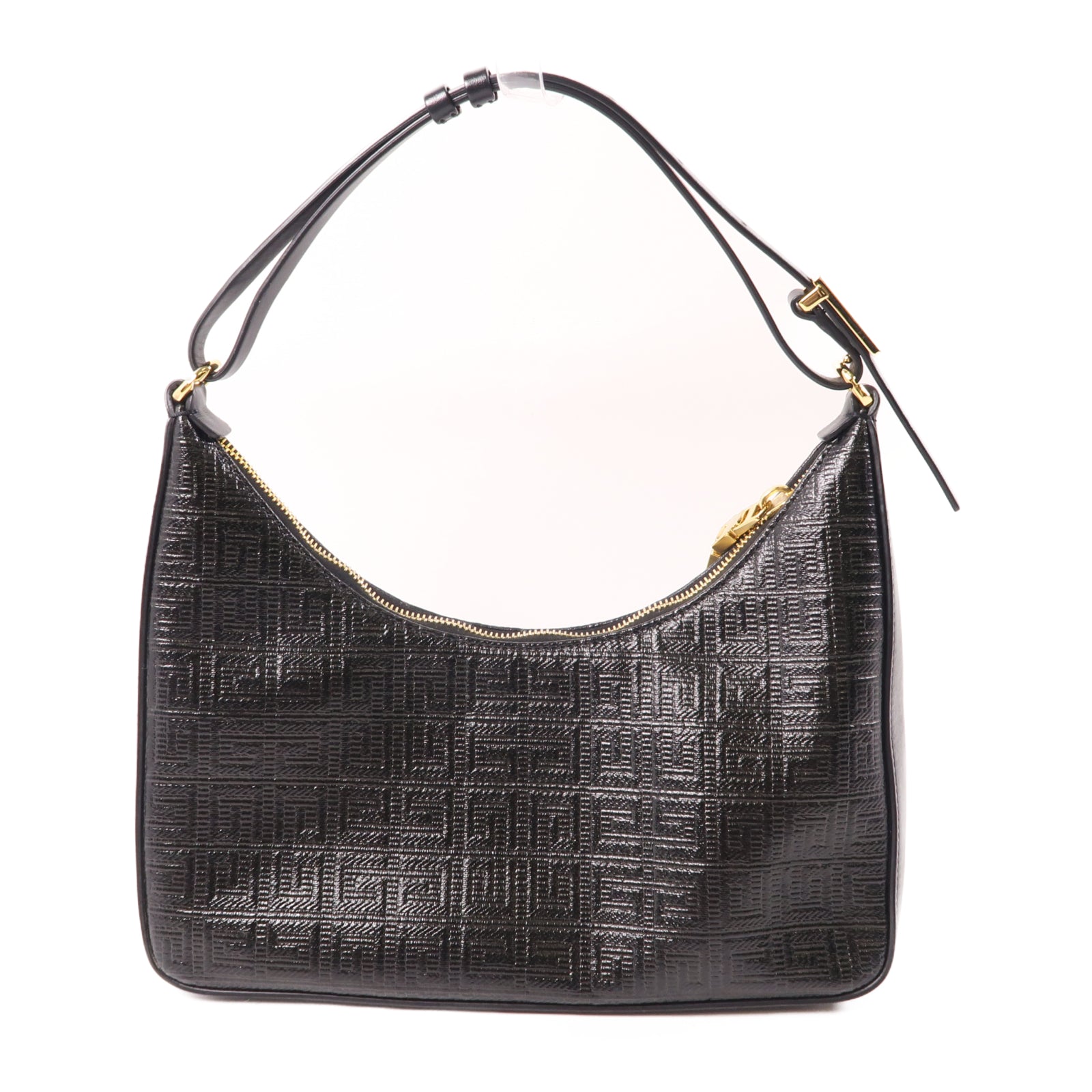 GIVENCHY 牛皮皮革Small Moon Cut Out Bag金扣肩背袋黑色