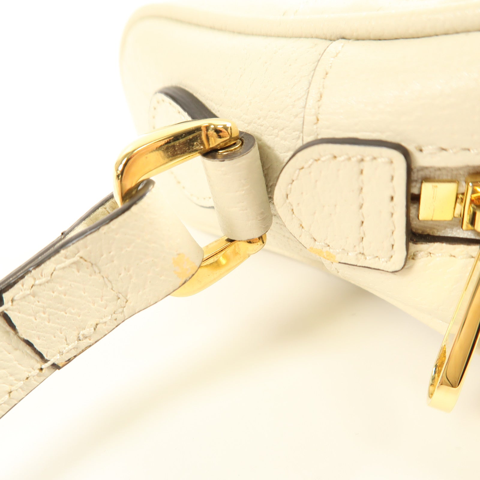 GUCCI 【激減優惠】牛皮皮革Ophidia Mini金扣肩背袋白色