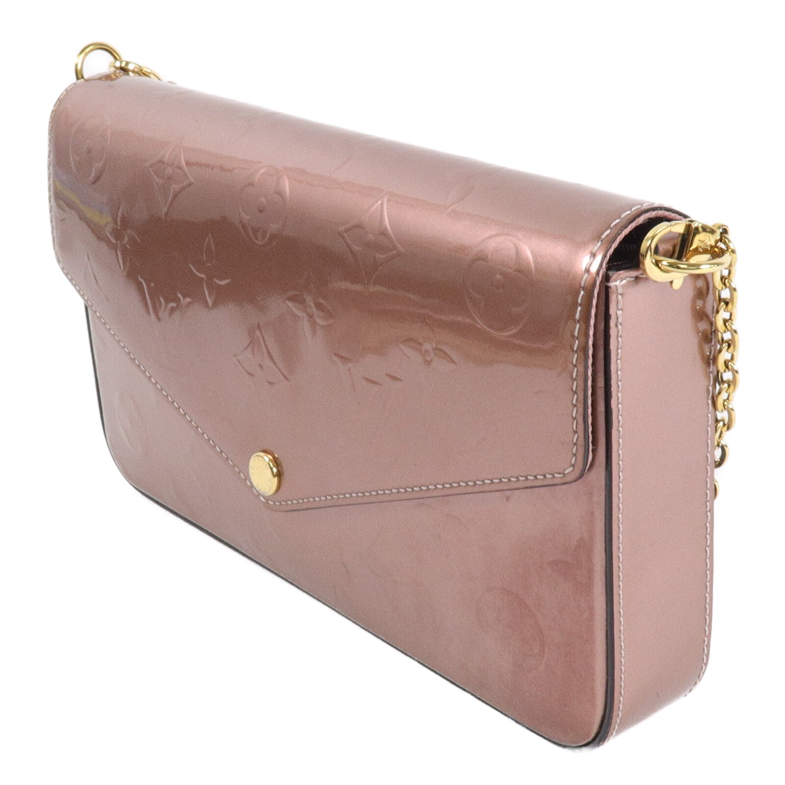 LOUIS VUITTON Monogram Vernis Pochette Felicie鏈帶肩背袋