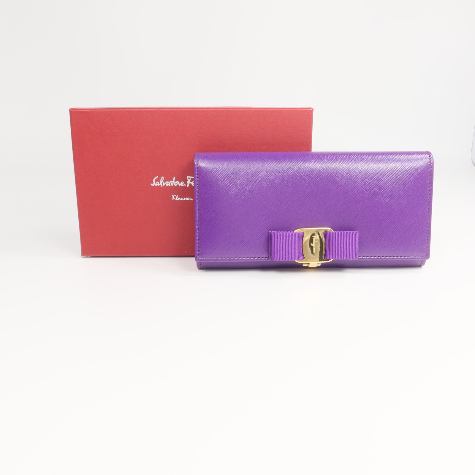 Salvatore Ferragamo 牛皮皮革Vara Bow Long Wallet長錢包