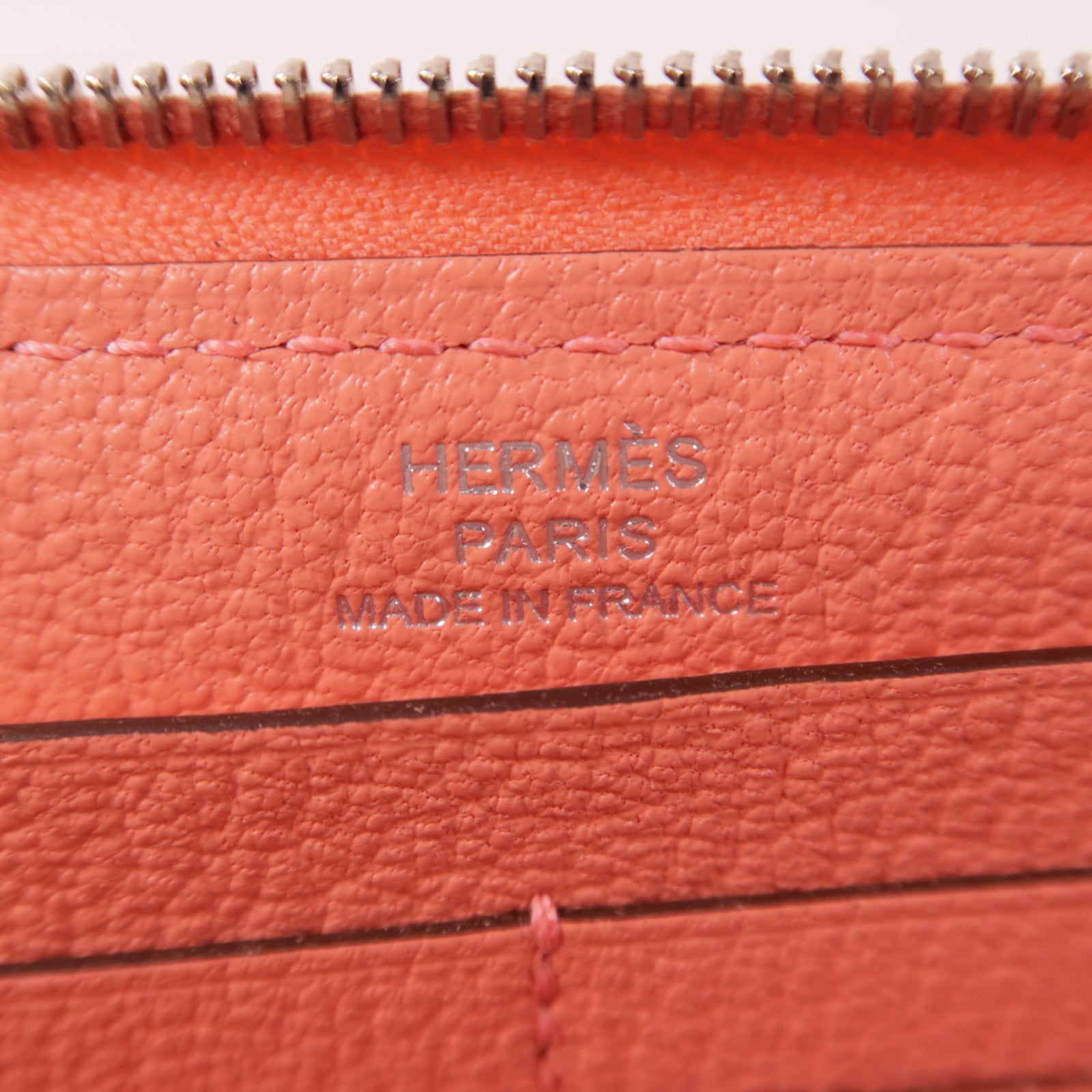 HERMES Togo皮革Azap銀扣長錢包