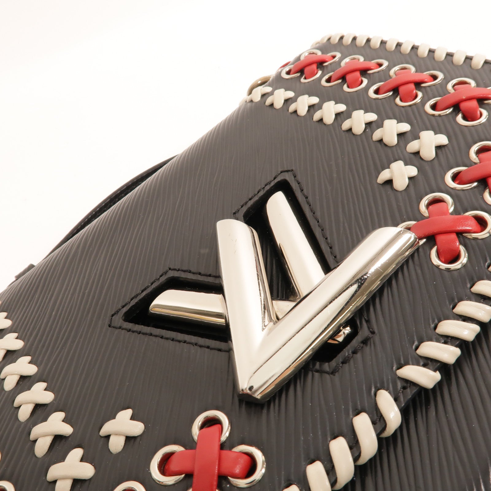 LOUIS VUITTON Epi Twist MM銀扣鏈帶肩背袋