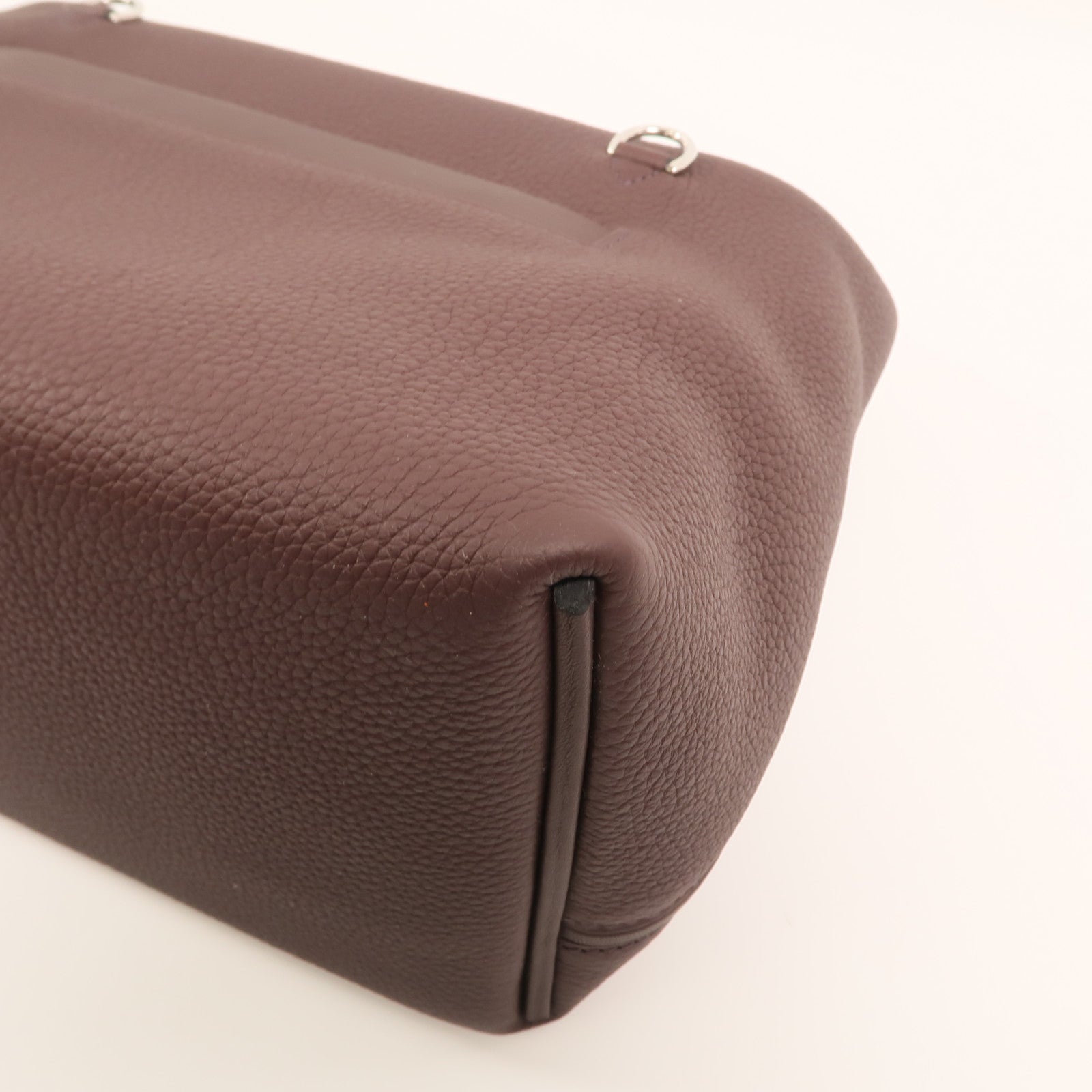 HERMES Evercolor皮革24/24 29cm銀扣手挽肩背兩用袋Rouge Sellier
