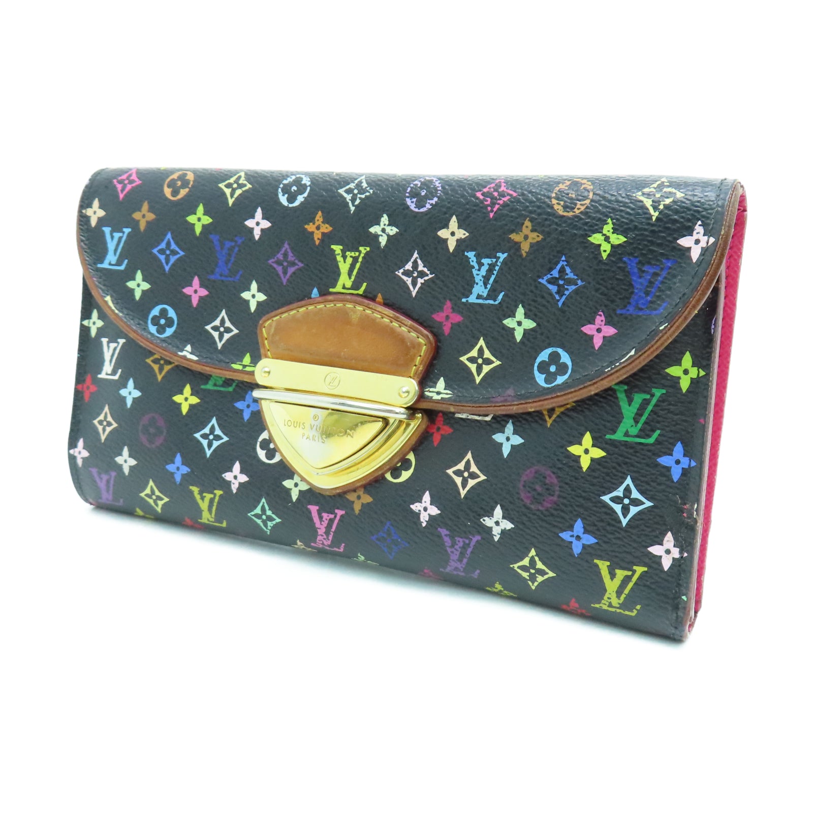 LOUIS VUITTON Multicolore Wallet金扣长钱包黑色