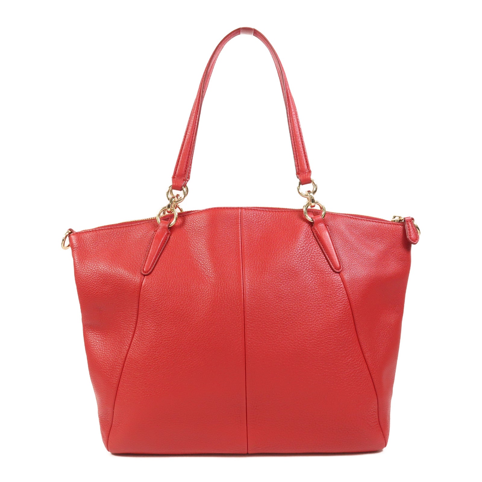 COACH 牛皮皮革2 Way Shoulder金扣手挽肩背兩用袋