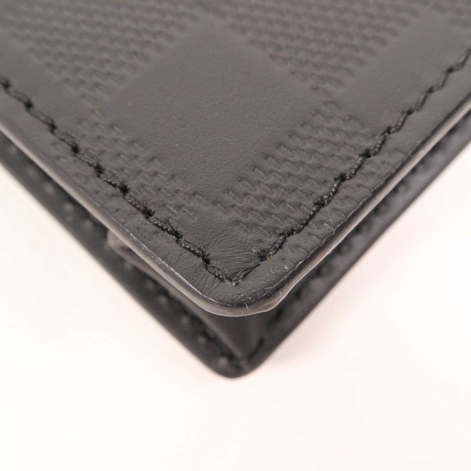 LOUIS VUITTON Damier Infini Stand Pouch銀扣手拿包