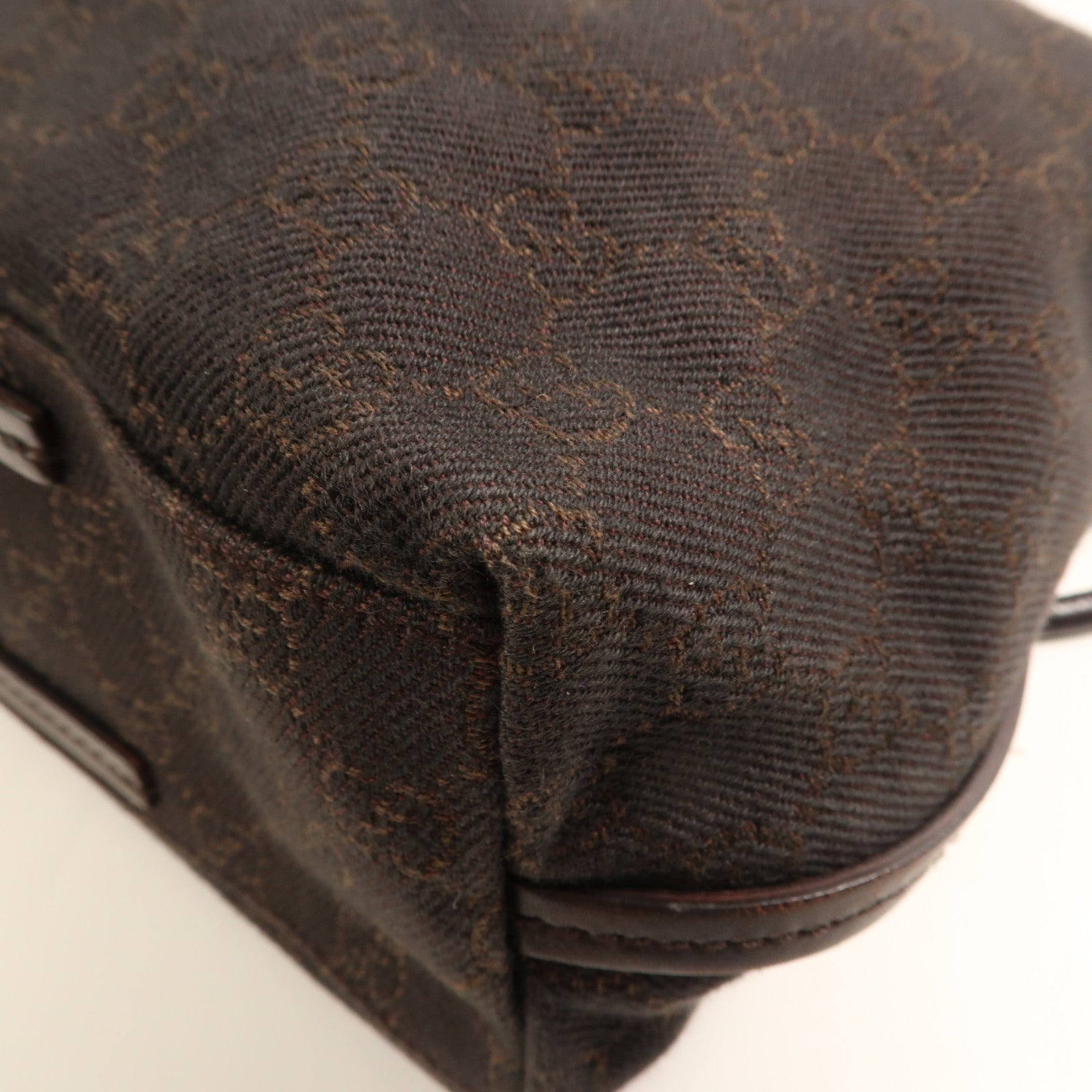 GUCCI GG Tote Bag Shoulder Bag 101841 Canvas Brown