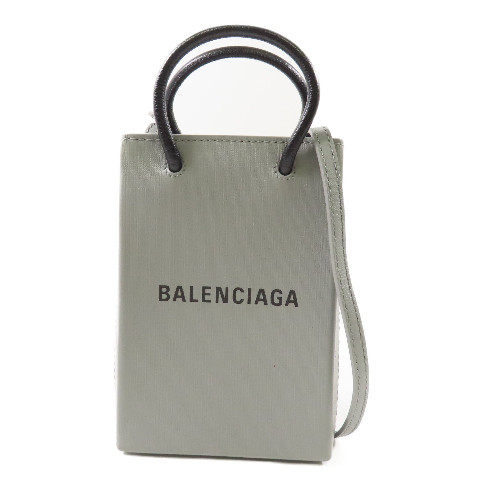 BALENCIAGA 牛皮皮革2 Way Shoulder Bag銀扣手挽肩背兩用袋