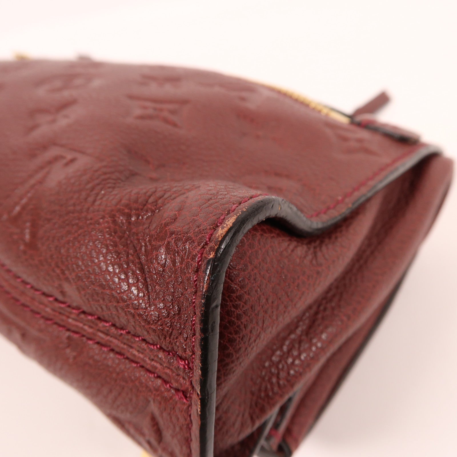 LOUIS VUITTON Monogram Empreinte Petillante Clutch金扣手拿包紅色
