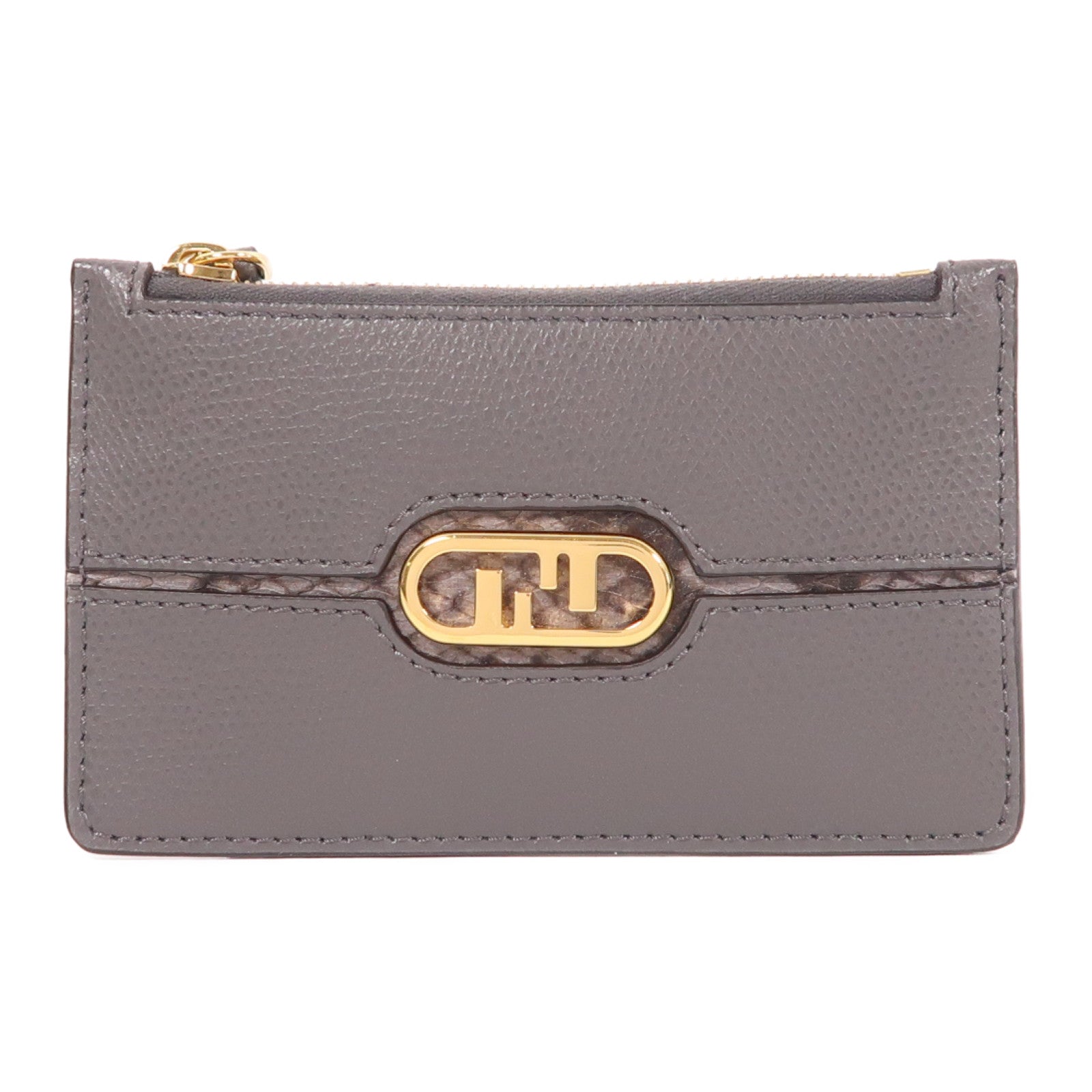 FENDI 【激減優惠】牛皮皮革/蛇皮皮革Card Case金扣卡片套
