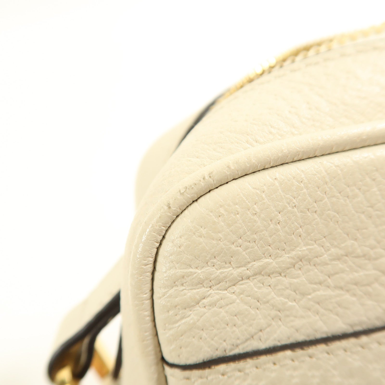 GUCCI GG GHW Ophidia Mini Shoulder Bag Calfskin Leather 517350 White