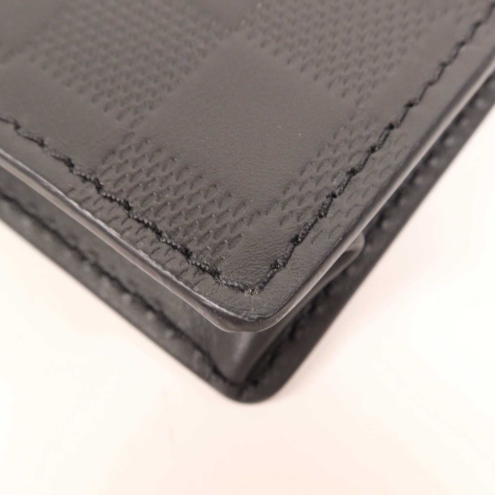 LOUIS VUITTON Damier Infini Stand Pouch銀扣手拿包