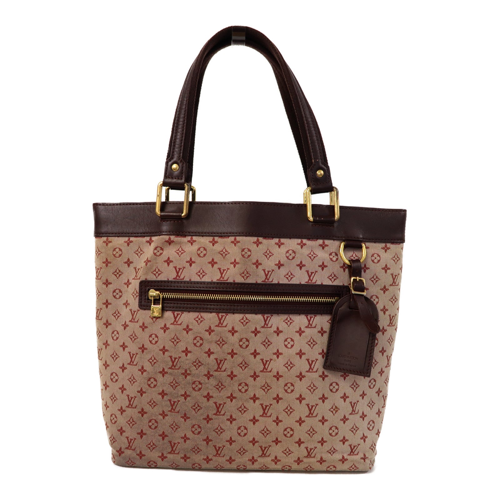 LOUIS VUITTON 【激減優惠】Monogram Mini Lucille GM金扣手挽袋紅色