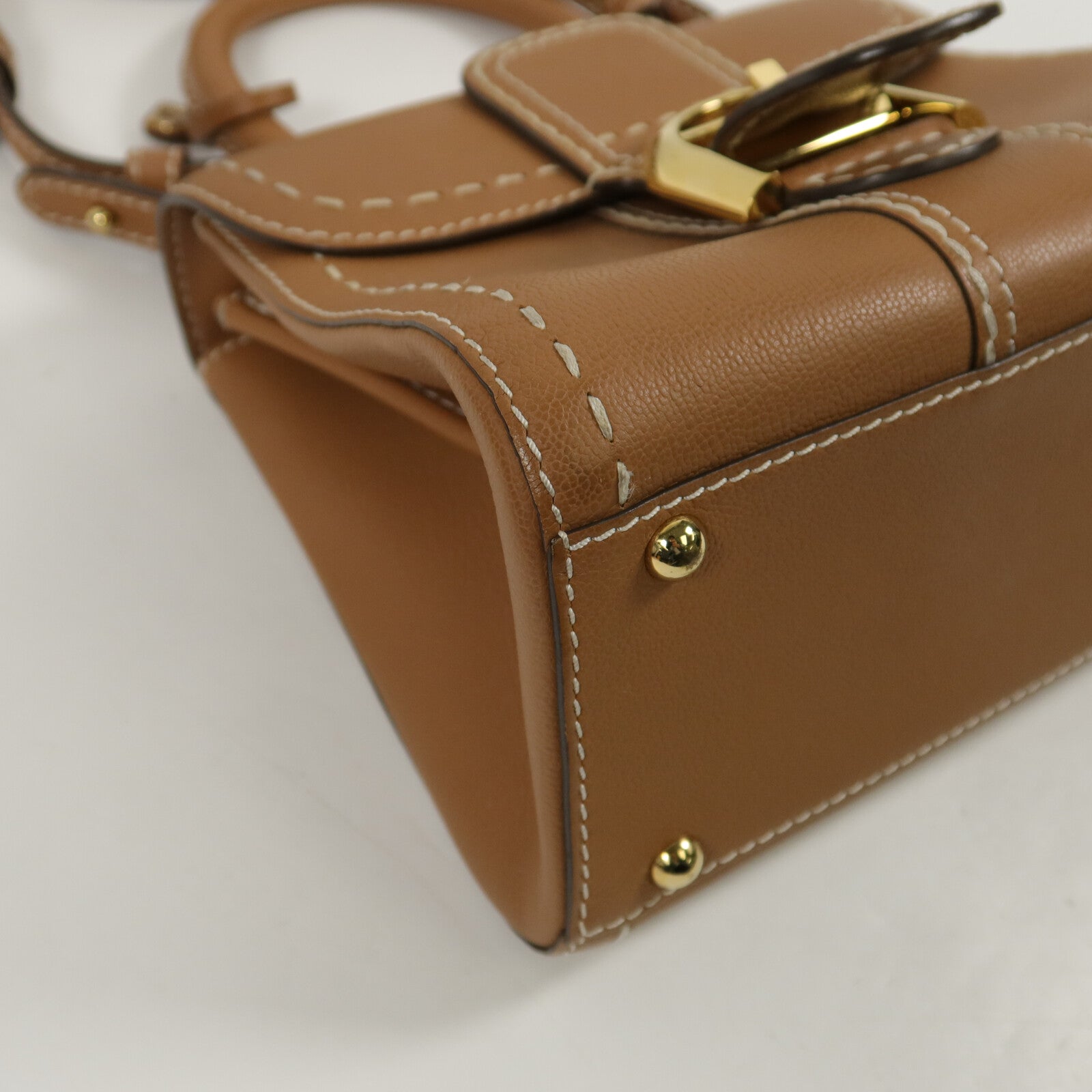 Delvaux 牛皮皮革Brillant Mini手挽肩背兩用袋