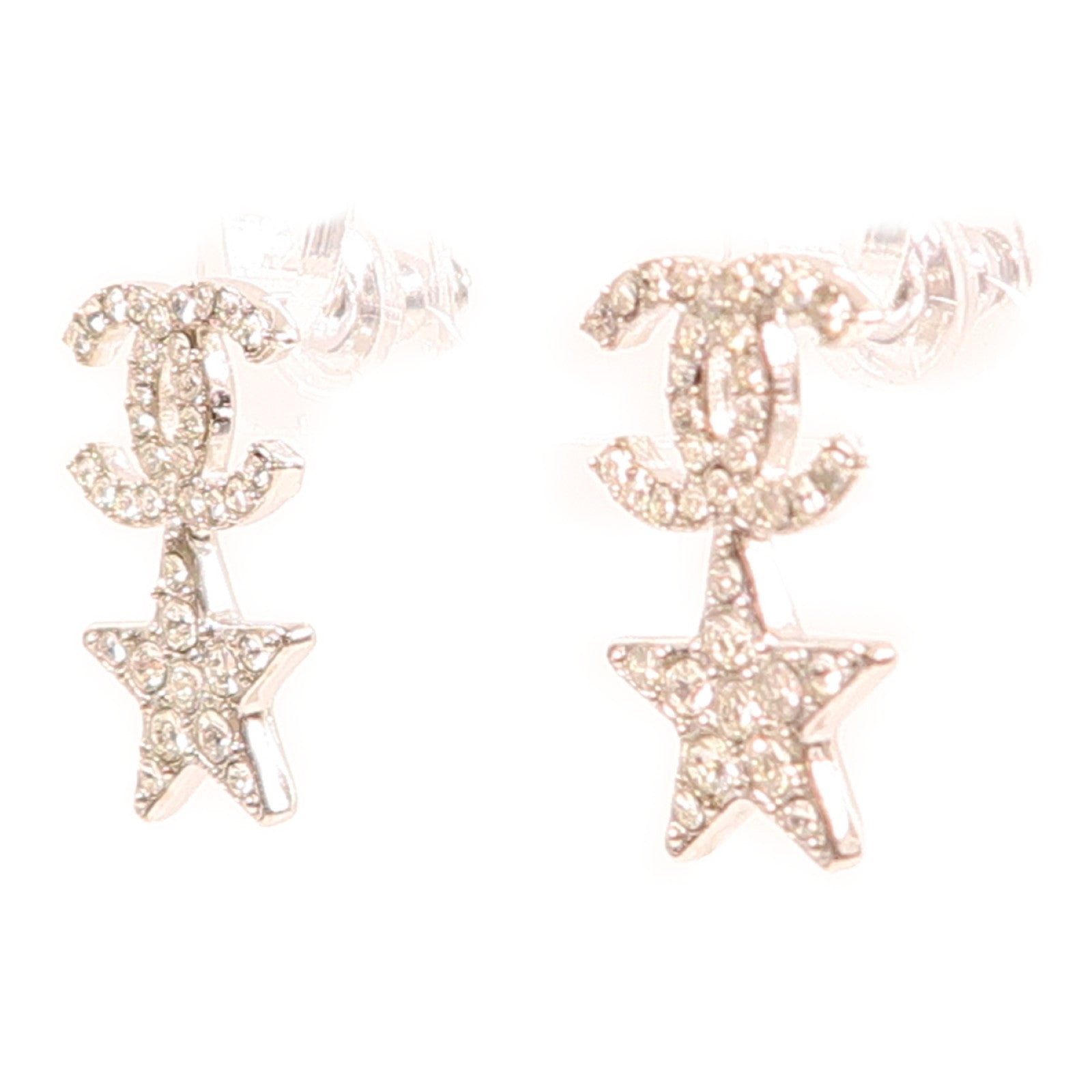 CHANEL 金屬Earrings耳環銀色