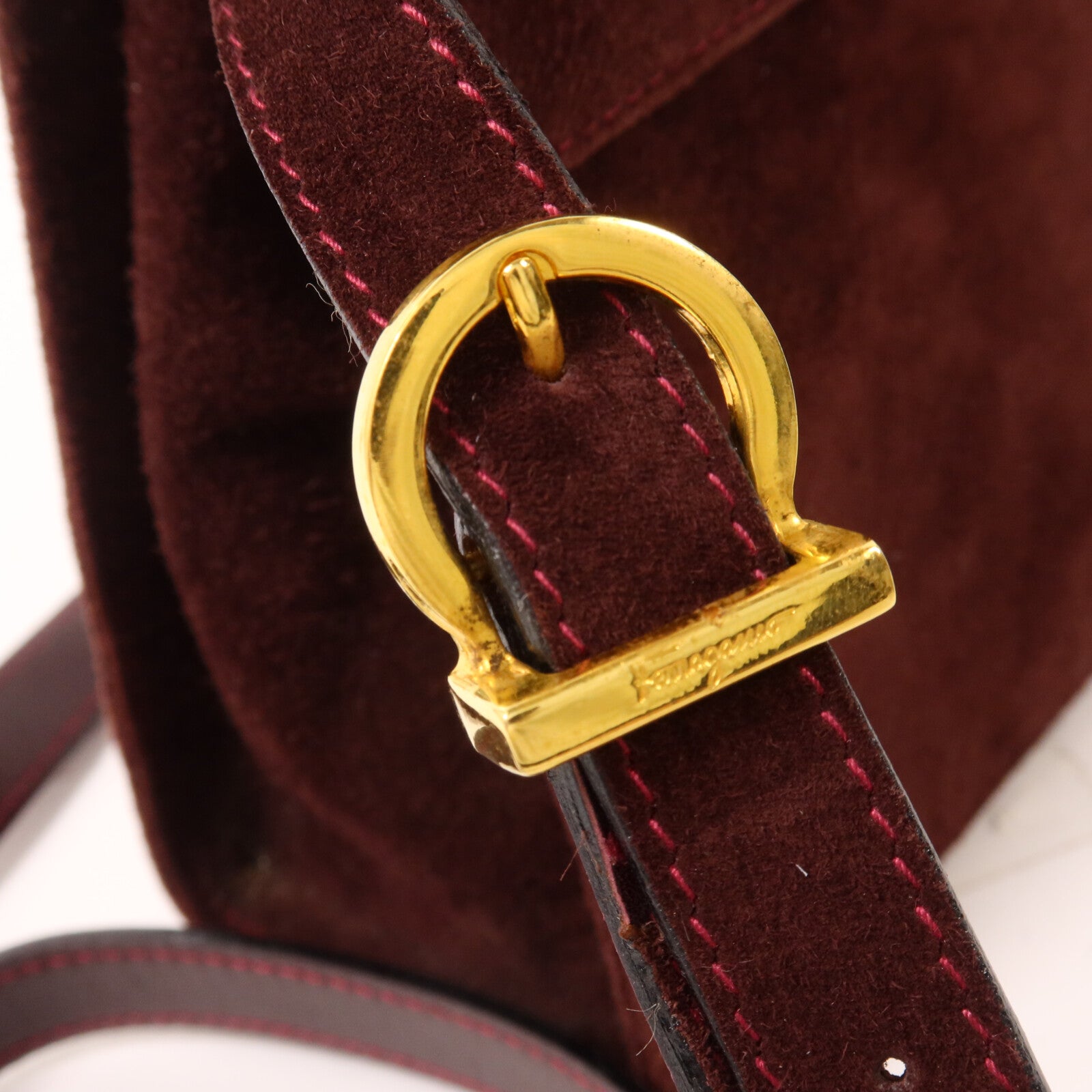 Salvatore Ferragamo 麂皮皮革Shoulder Bag手挽肩背兩用袋